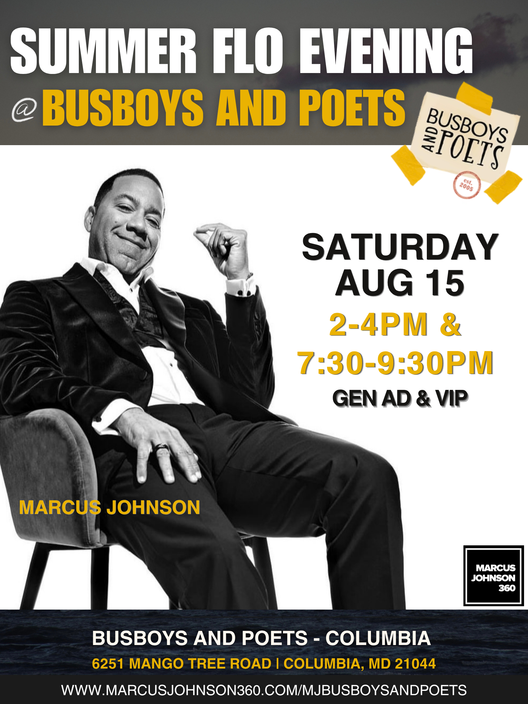 Summer FLO Evening at Busboys &amp; Poets Columbia