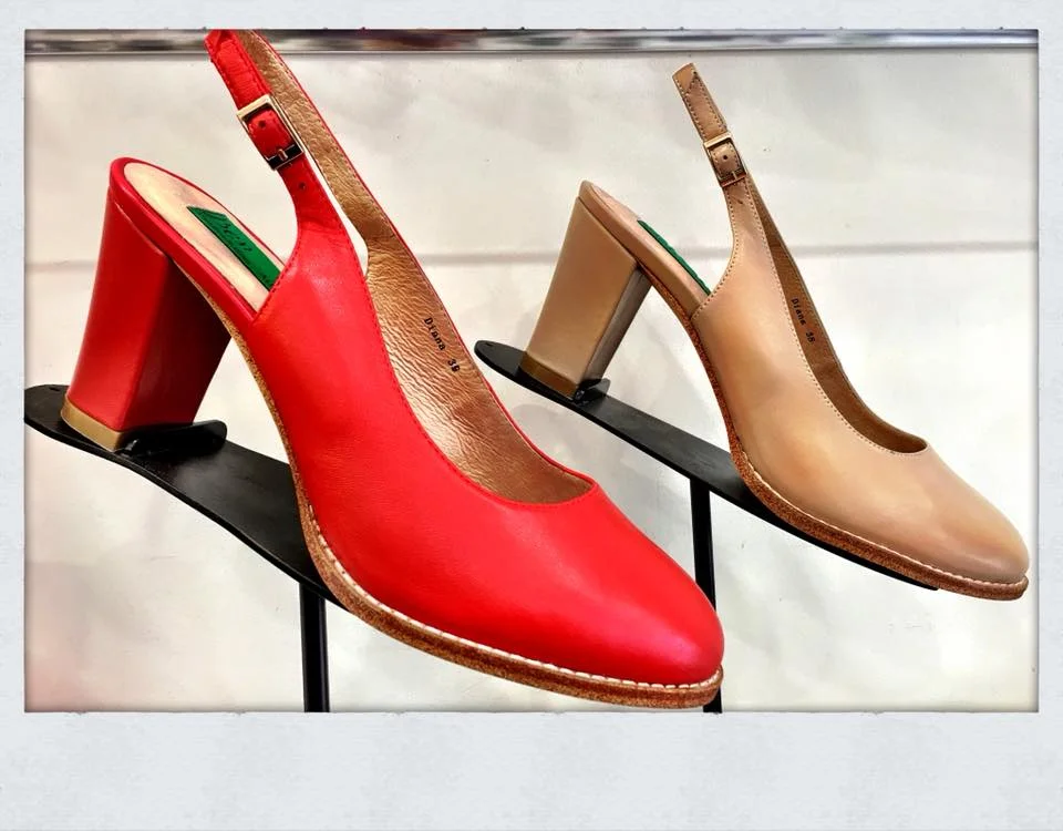 Ben - Diana - closed toe -sling back- block heel