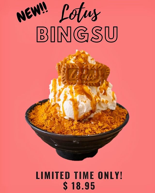 *DRUM ROLLS* what do you think about Lotus bingsu? 🍪🍪Filled with original biscotti and topped with ice cream! Yum! Promising you and your tastebud some satisfaction!! 🤩🤩
