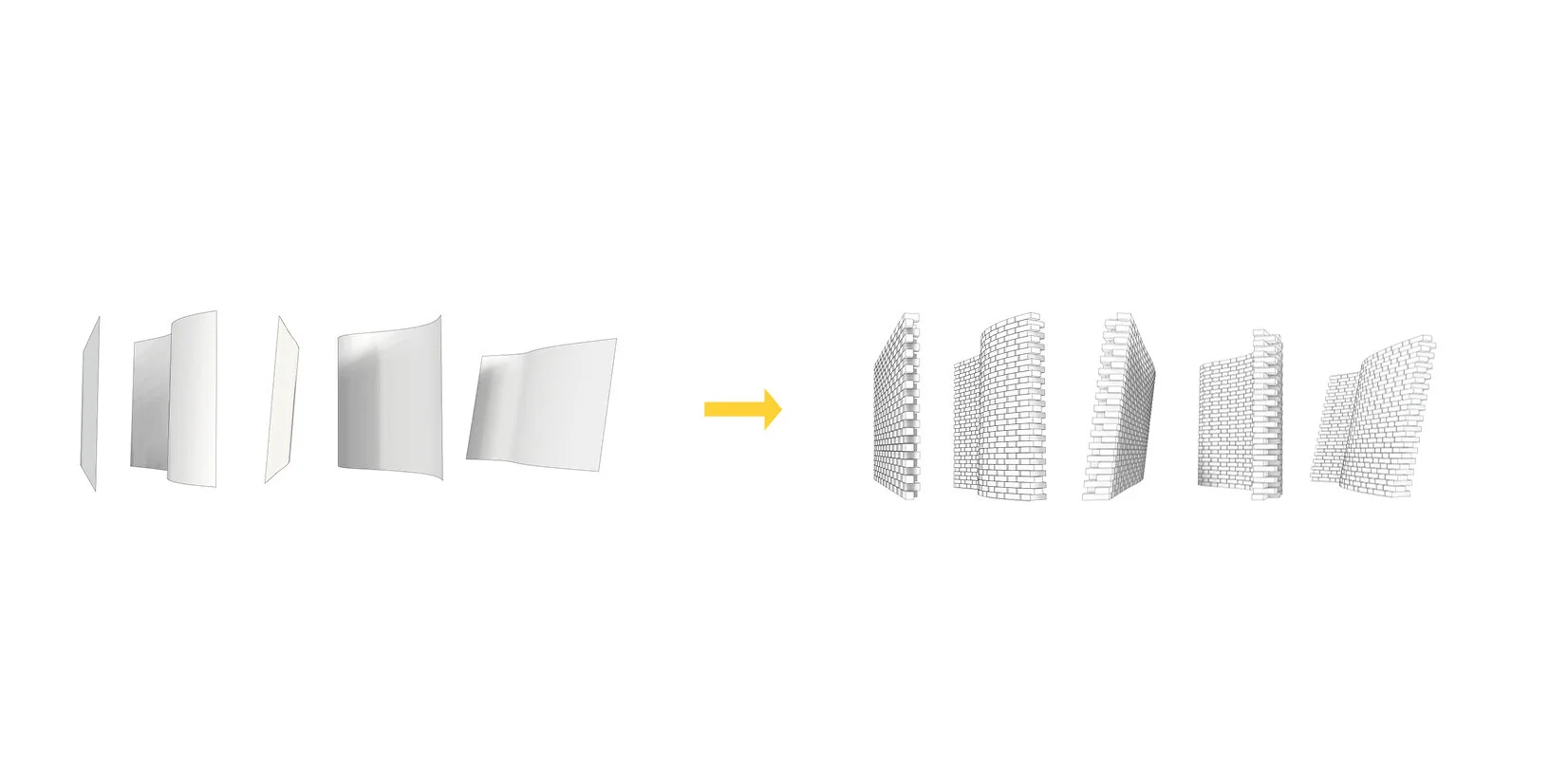 1. Creating a brick wall based on a base surface
