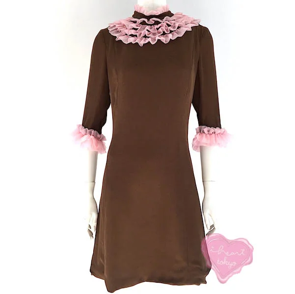 vivetta brown dress front heart.jpg