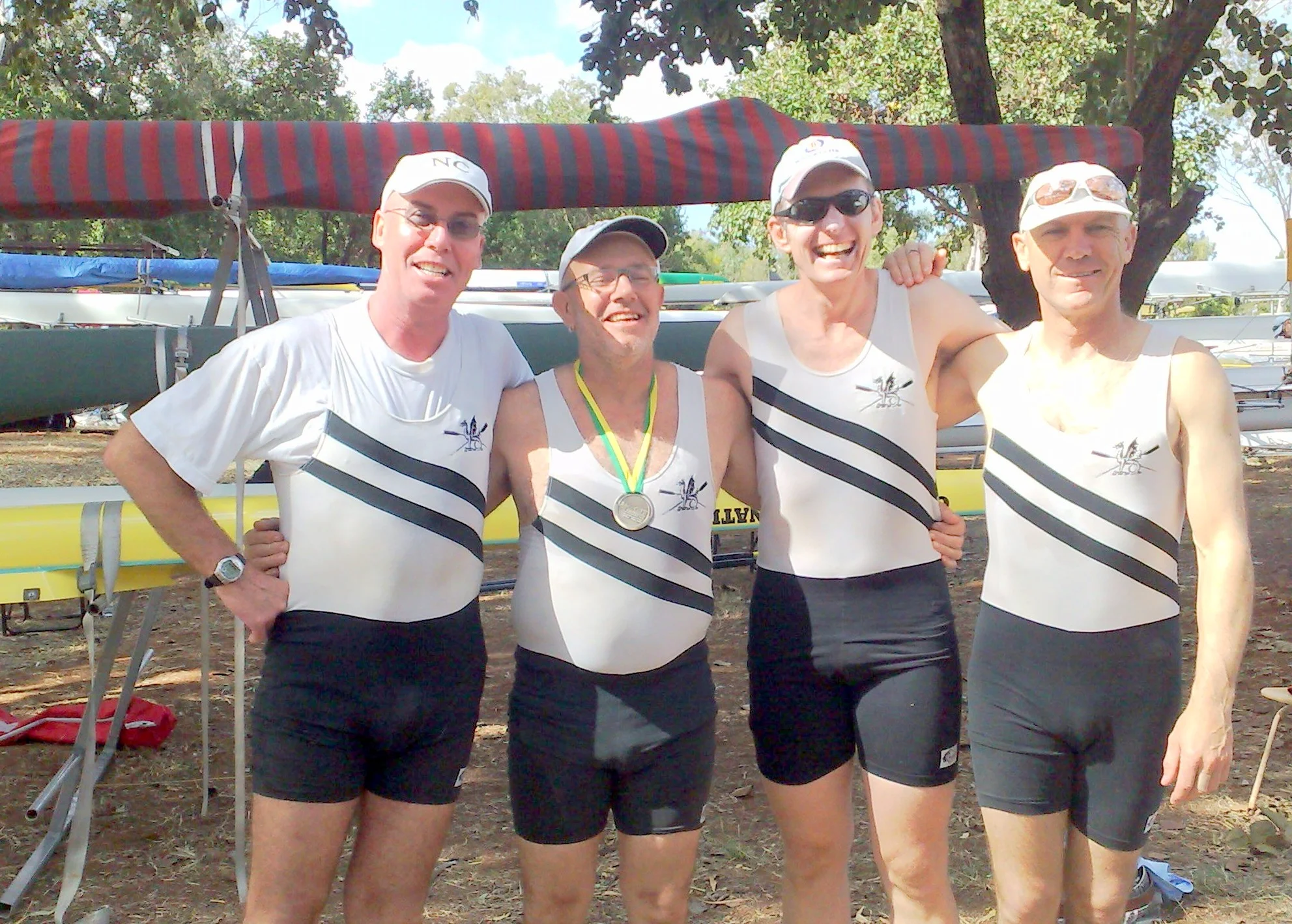 John, Adrian, Rhett and Steve at the2009 Australian Masters Championships, Fitzroy River, Rockhampton
