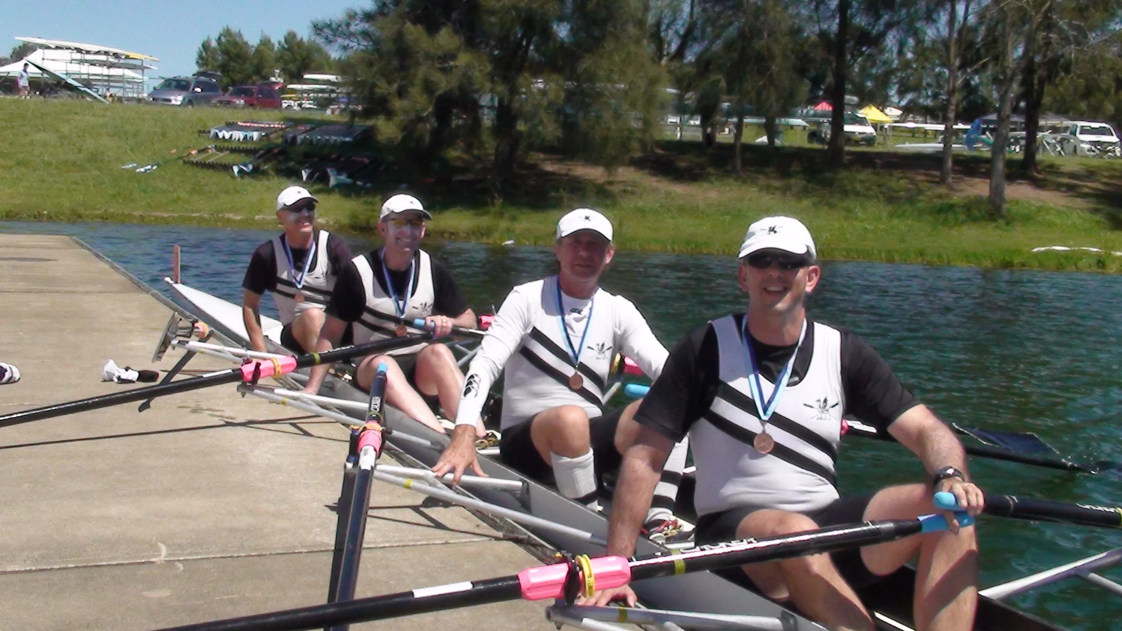 Steve S, Rhett, Howard, and Steve G, Mens Masters C4x, NSW Sprint Championships 2010, SIRC, Sydney NSW - 3rd Place