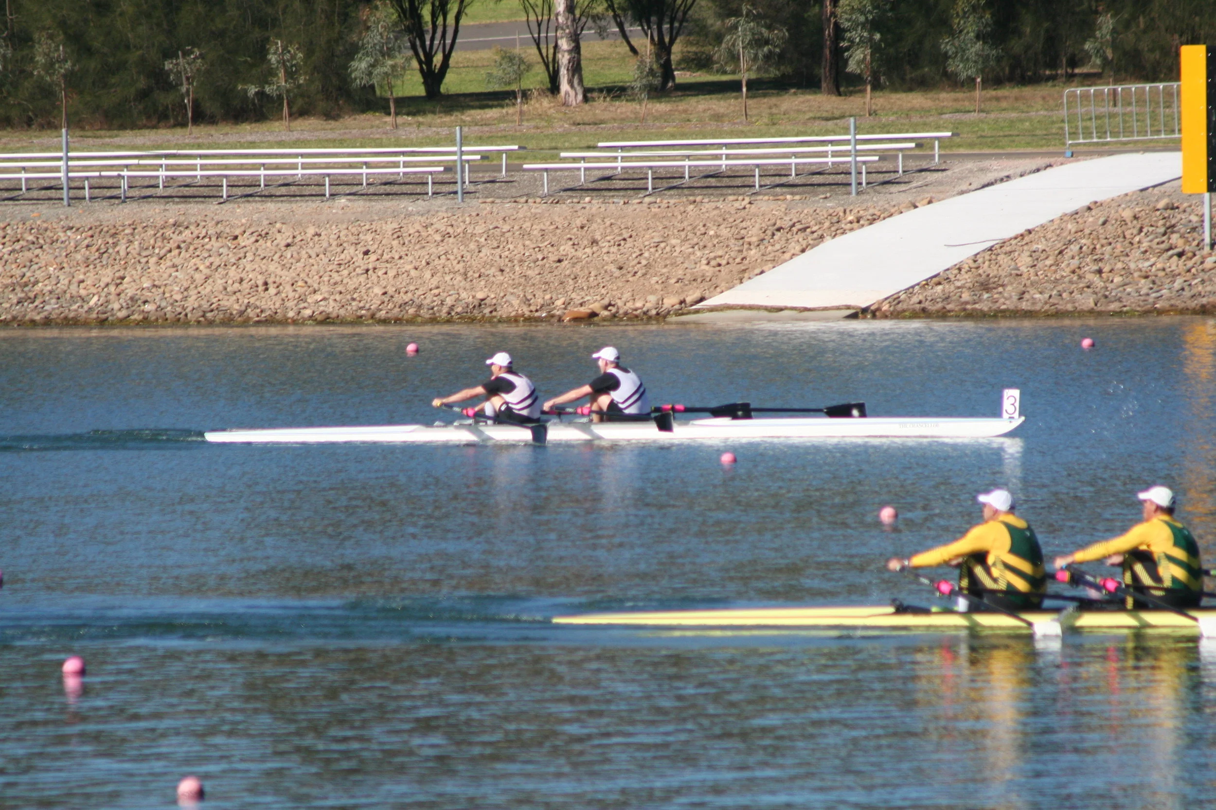 Rhett and Steve S, Mens Masters C2x-, NSW State Masters Championships 2011, SIRC, Sydney NSW - 2nd Place