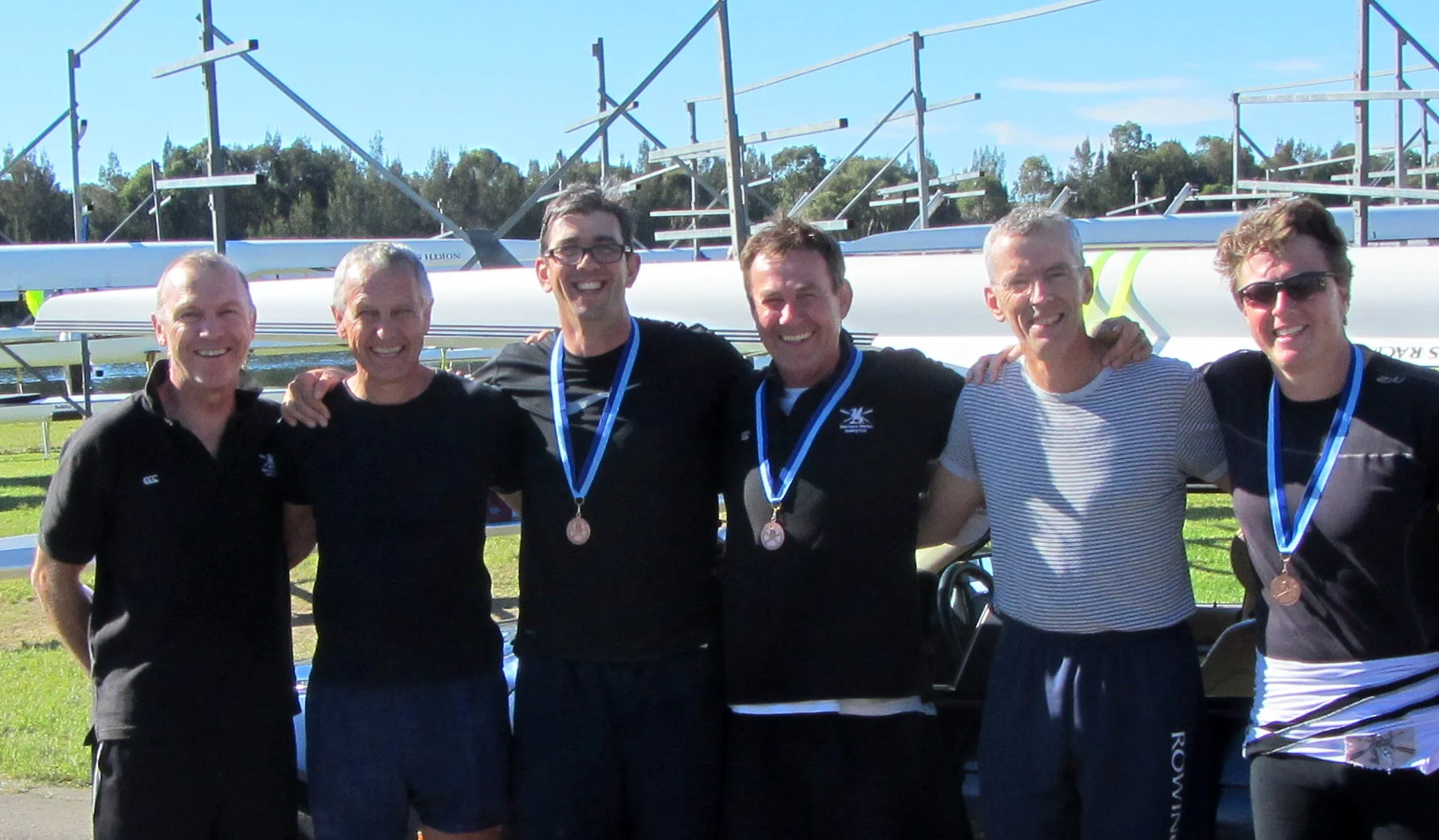 Steve S, Geoff, Steve G, Howard, Bruce and Mark, NSW State Masters Championships 2012, Sydney International Regatta Centre, Sydney NSW
