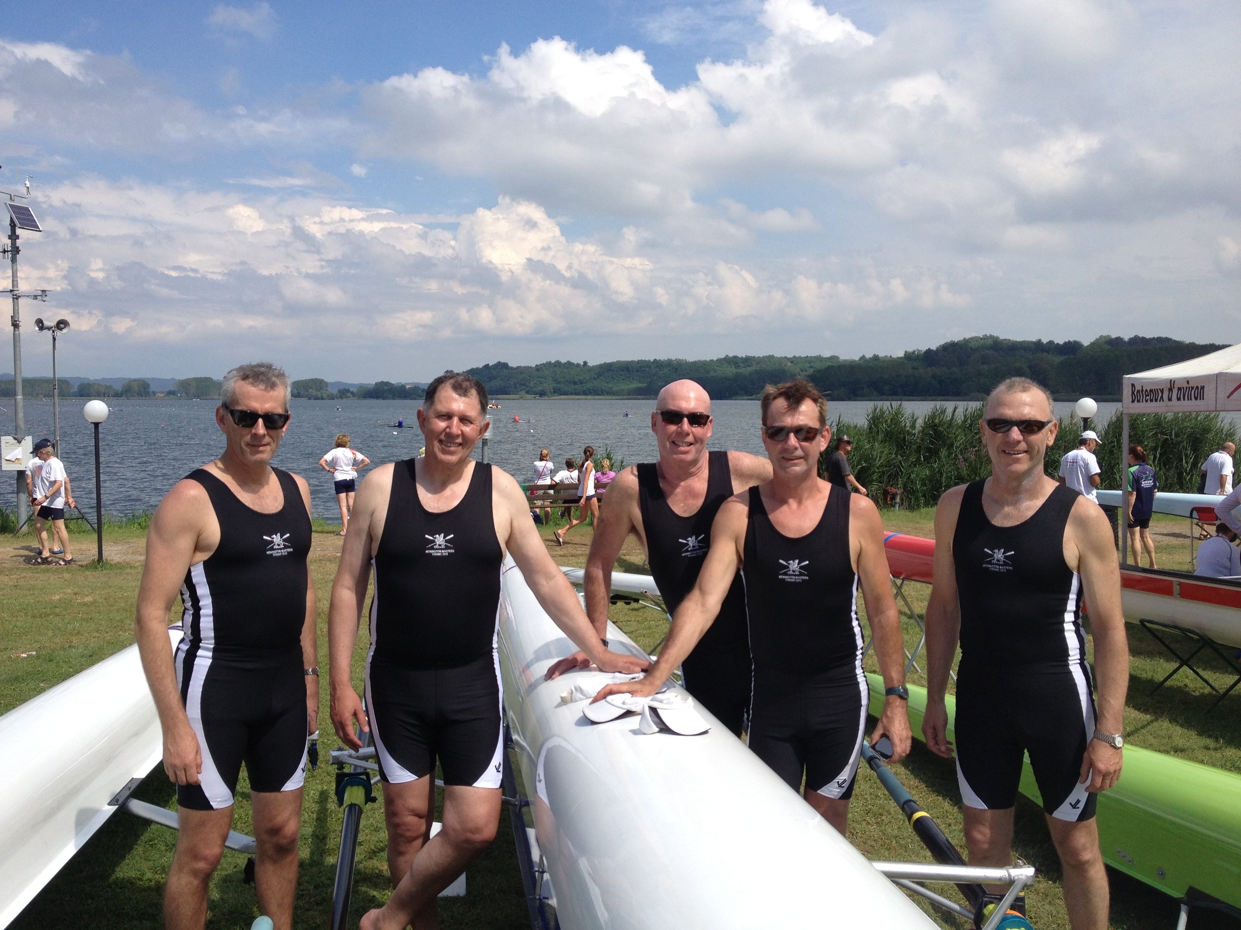 Bruce, John T, John J, Howard and Steve S, 2013 World Masters Games, Torino, Italy