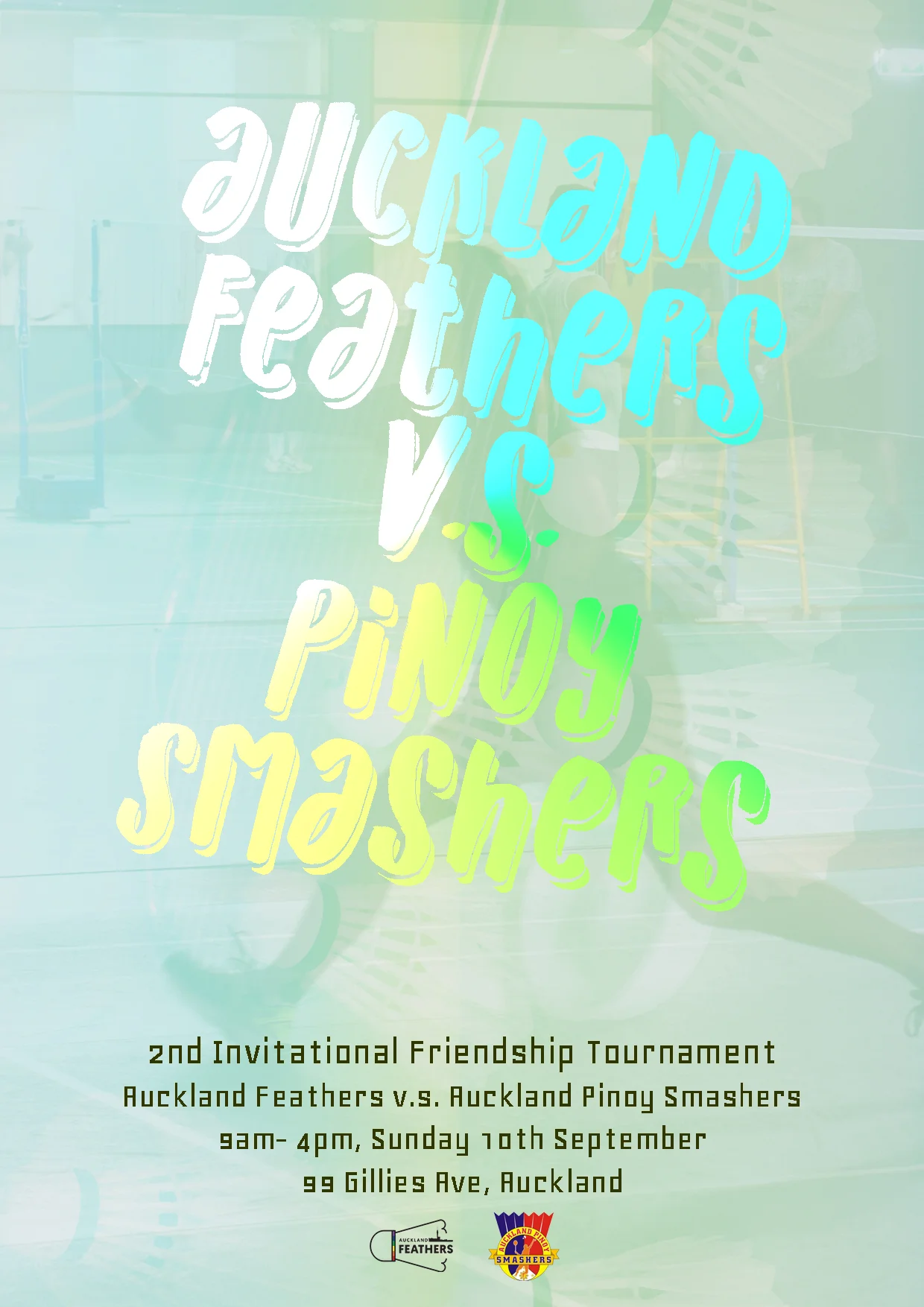 Auckland Feathers v.s. Pinoy Smashers Doubles Tournament Sunday 10th September