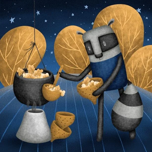 Magic forest friends print - Bon apetit