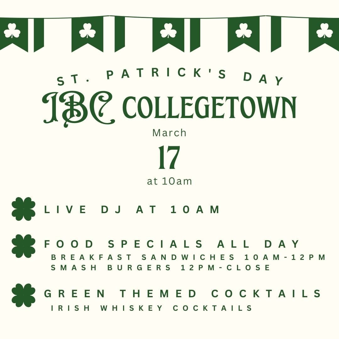 Visit our Collegetown location this SUNDAY! Extended hours, live DJ and special menu items! 🍀
#stpatricksday #taproom #collegetown