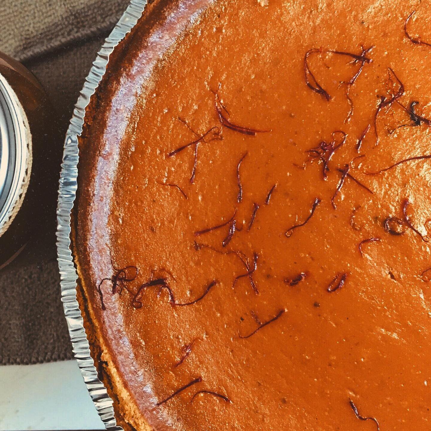 Forever thankful for that moment a year ago, when I decided to add saffron into my pumpkin spice cheesecake. It was a beautiful match, so groovy and delicious! I am taking it up a notch this #thanksgiving by.... wait! You&rsquo;ll know when it&rsquo;