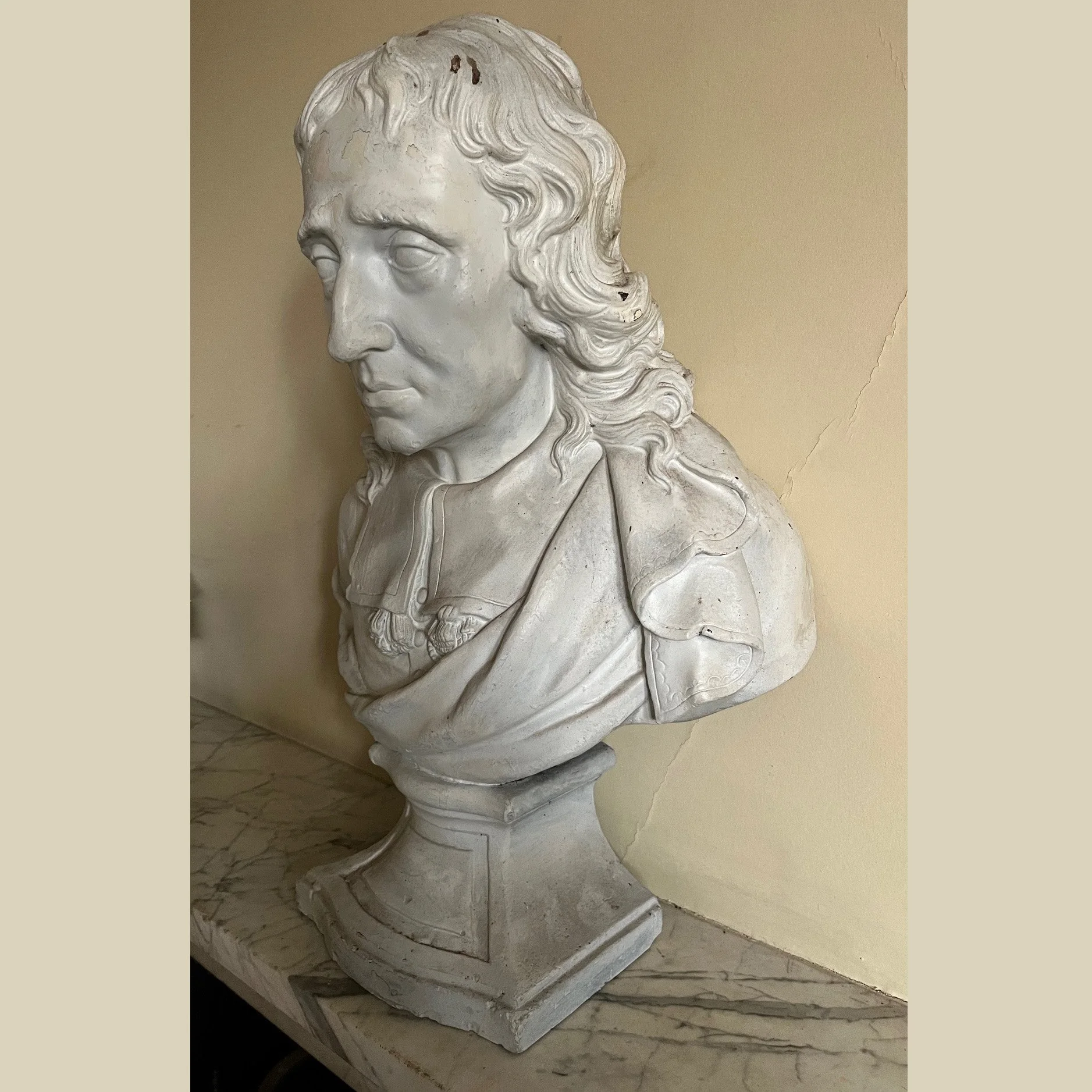 2). An 18thc plaster bust of Milton side view AWeb2.jpg