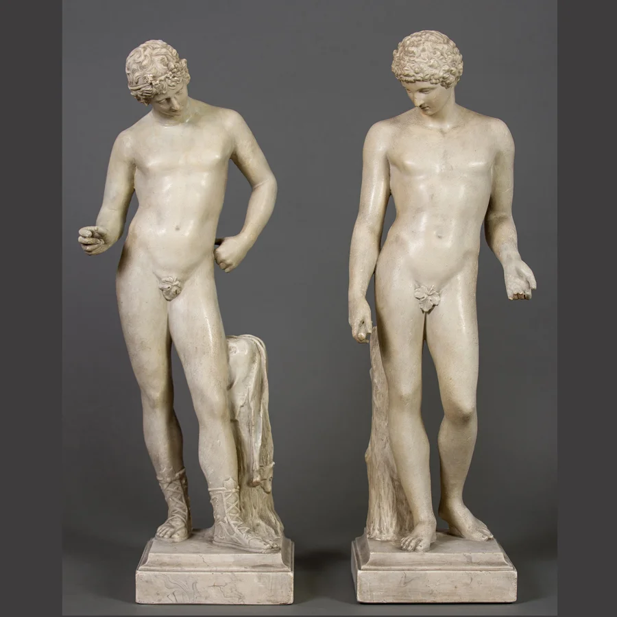 3918_Two_19thc_German_plaster_figures_of_Antinous.jpg