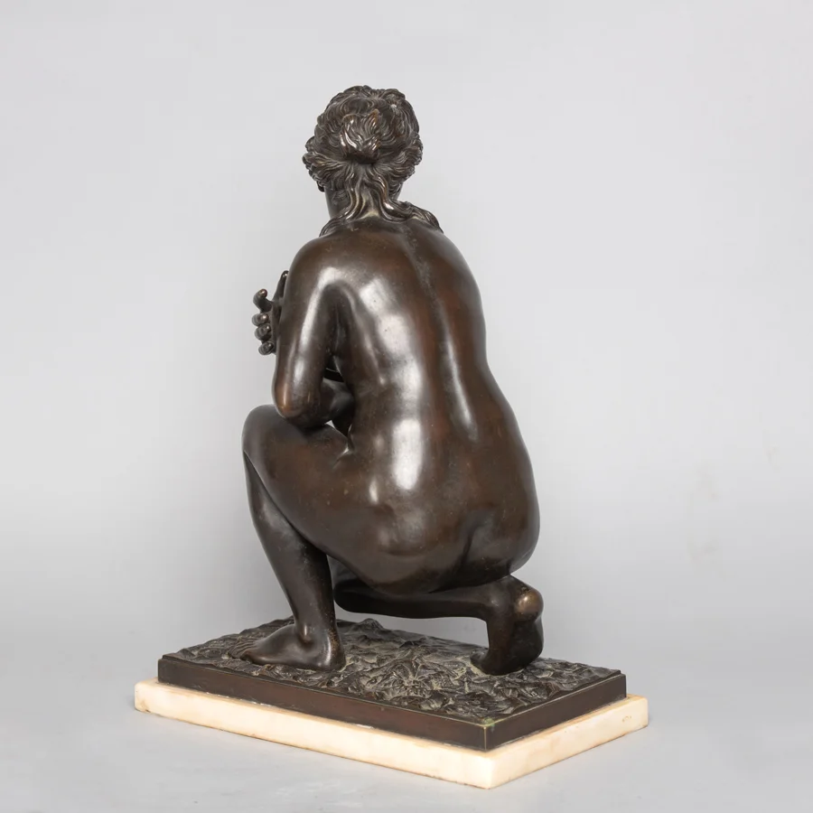 40600 A 19th French Bronze of Crouching Venus back view.jpg