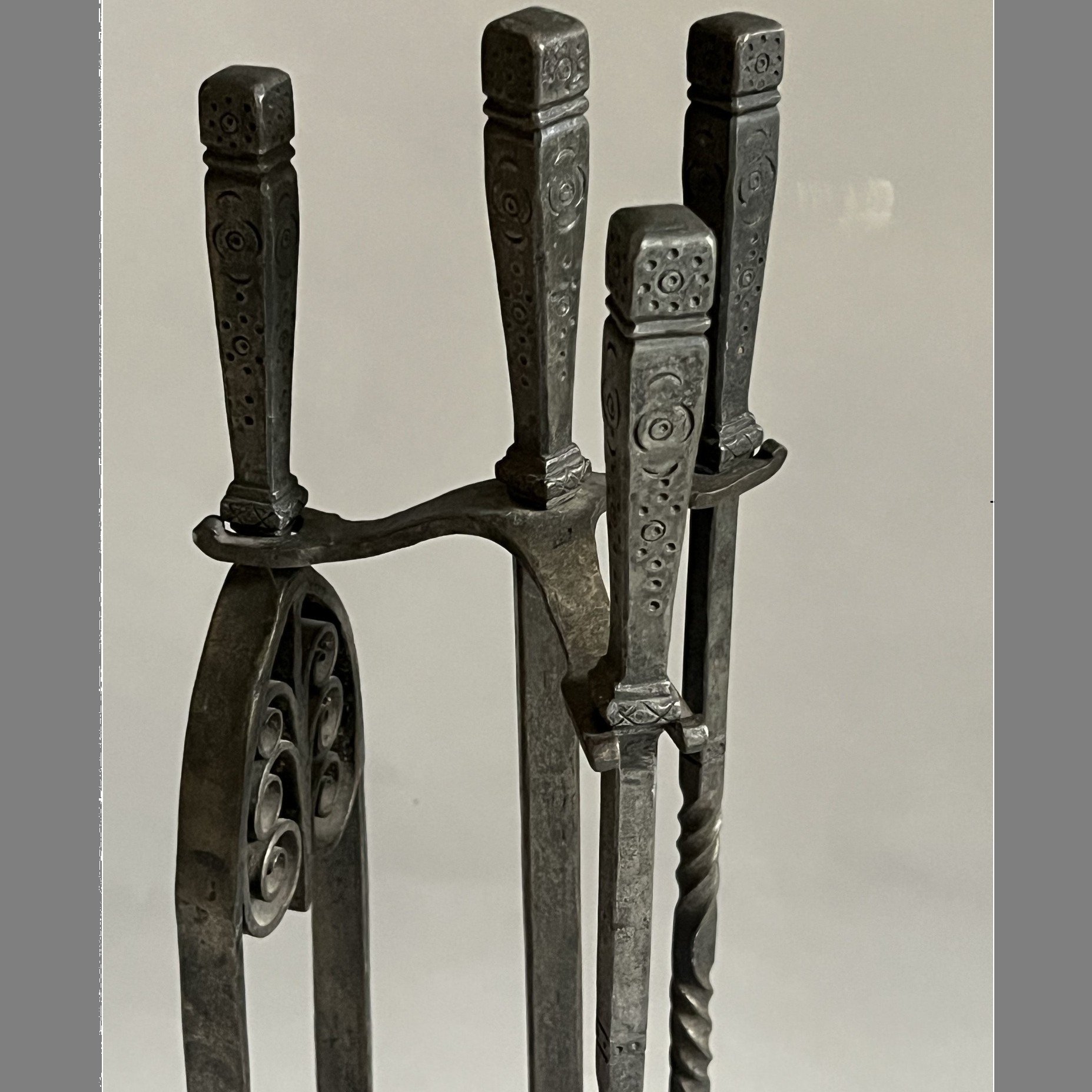 4625 Set of Arts & Crafts firetools & Stand DetailAA.jpg