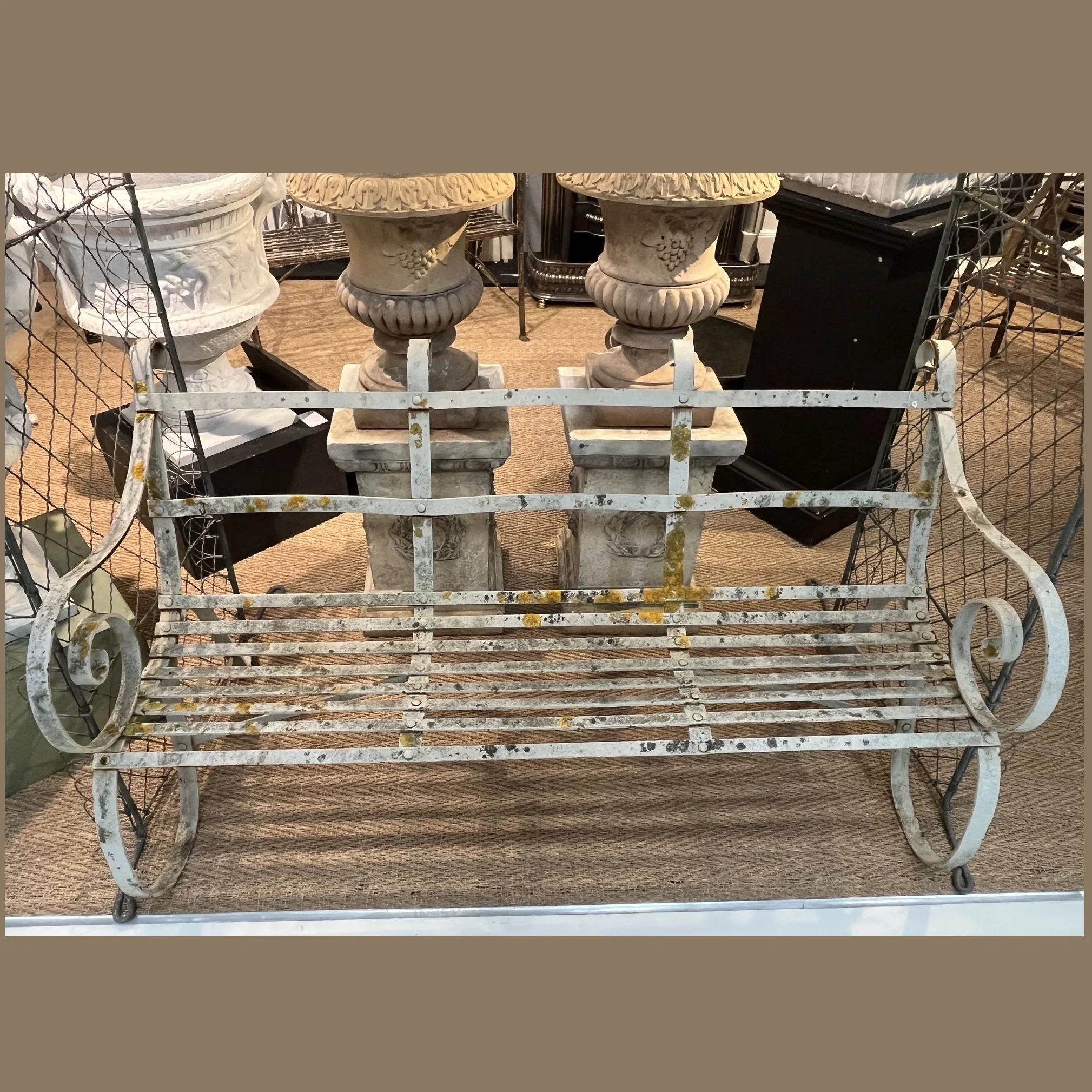 4596 Strapwork wrought garden seat BWeb.jpg
