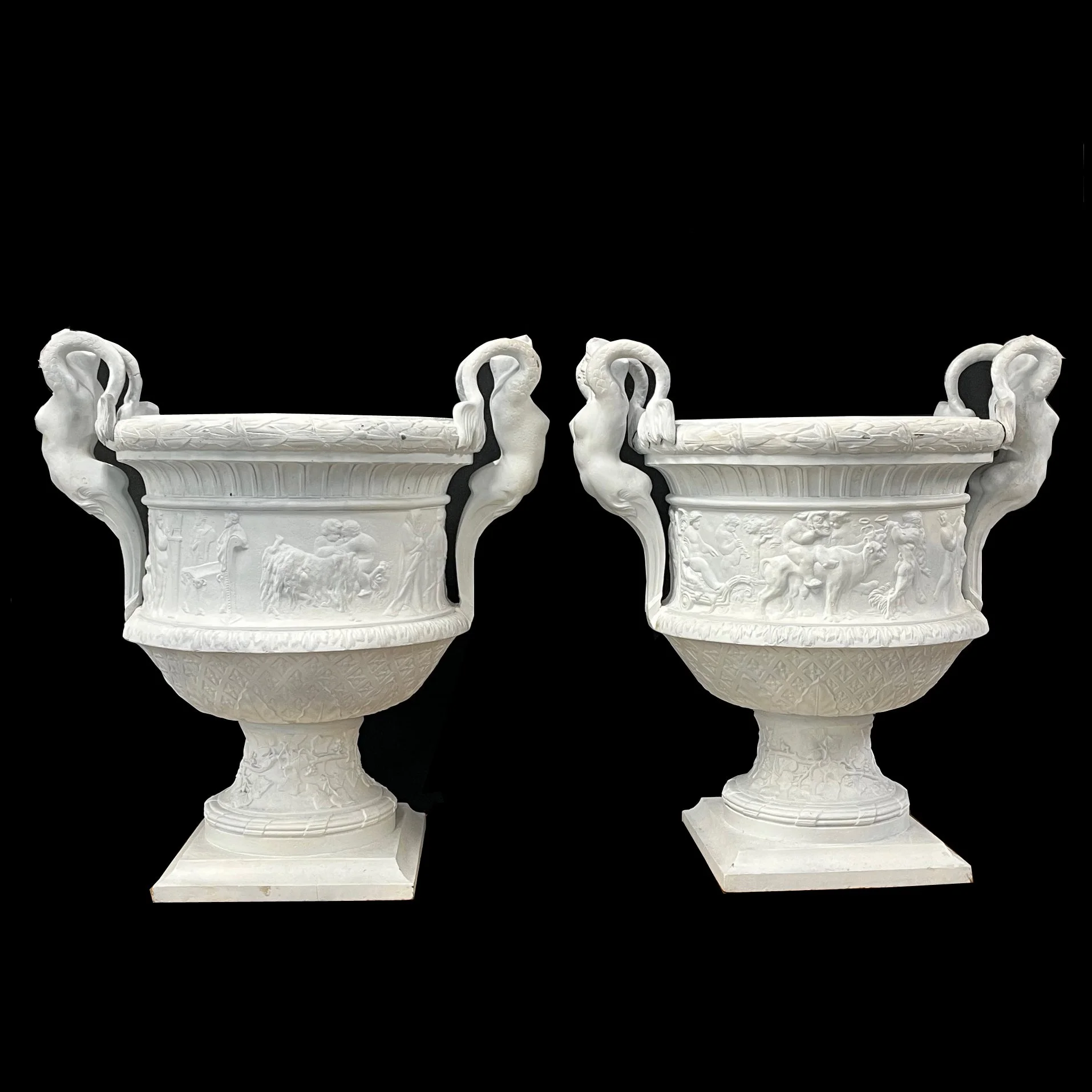 4582 Pair of 19thc French cast iron Naiad vases Web1.jpg
