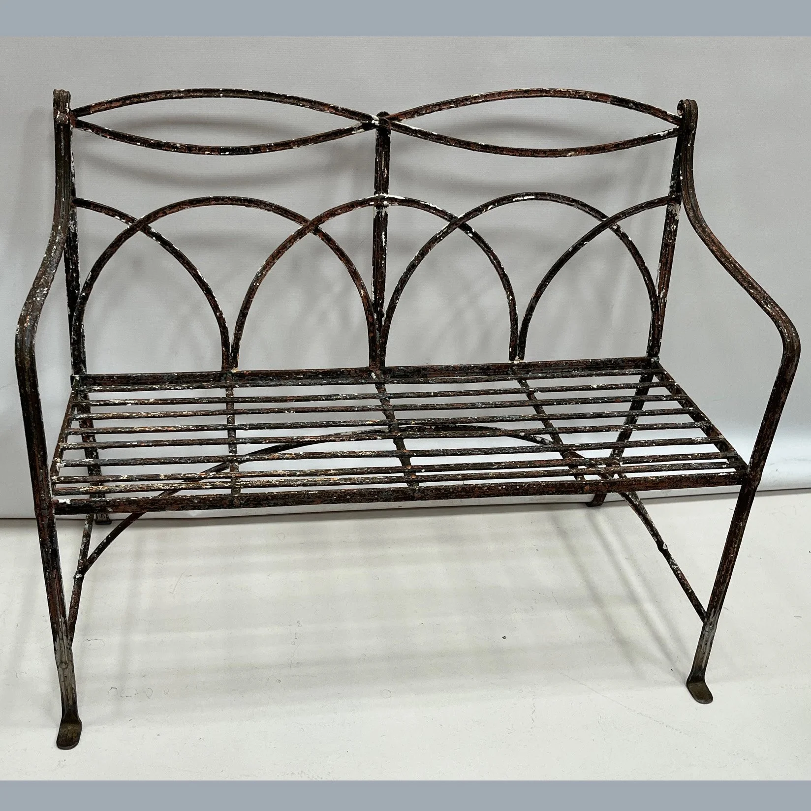 4590 Regency wrought iron garden seat side viewWebB.jpg
