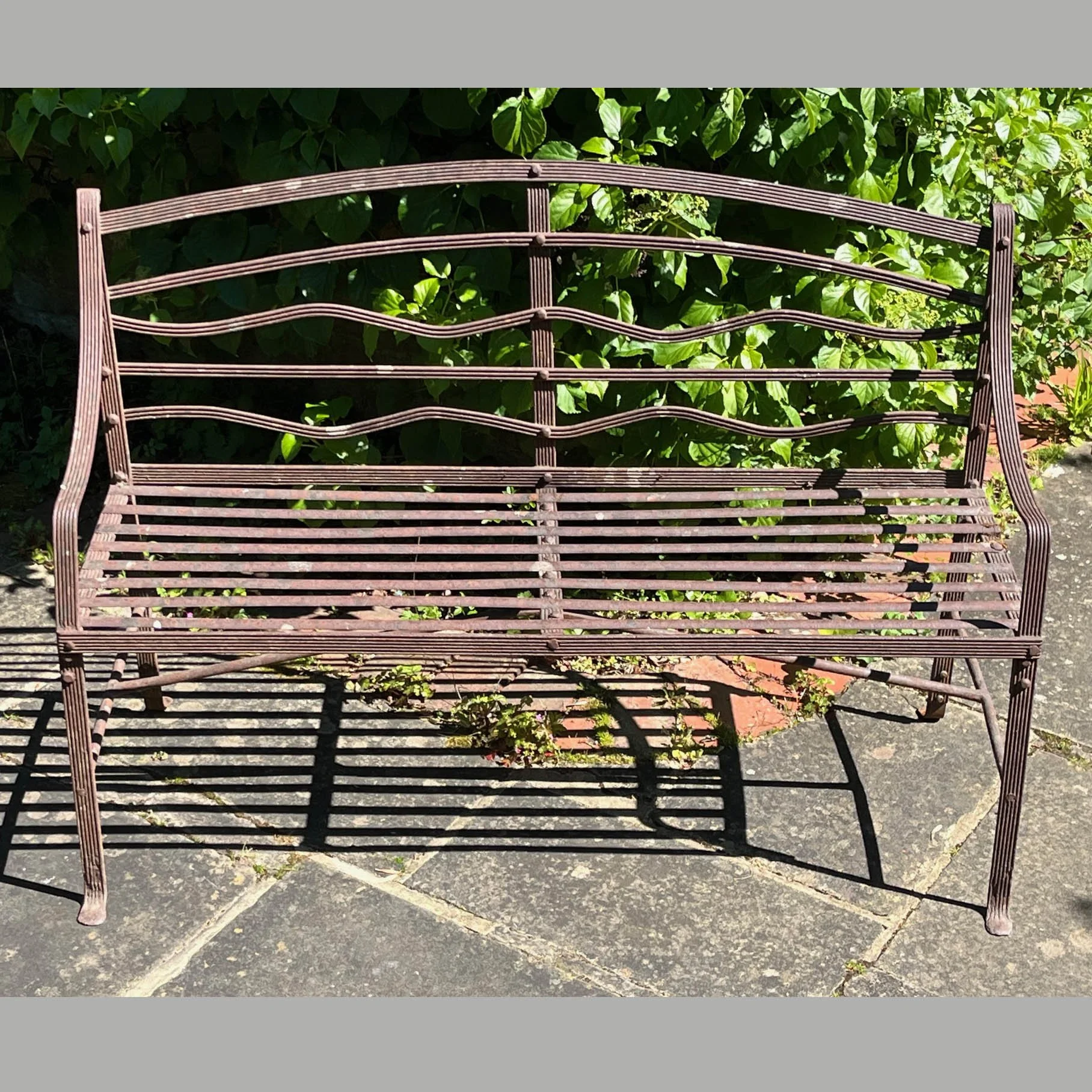 4597 A Regency wrought iron garden seat Web B.jpg