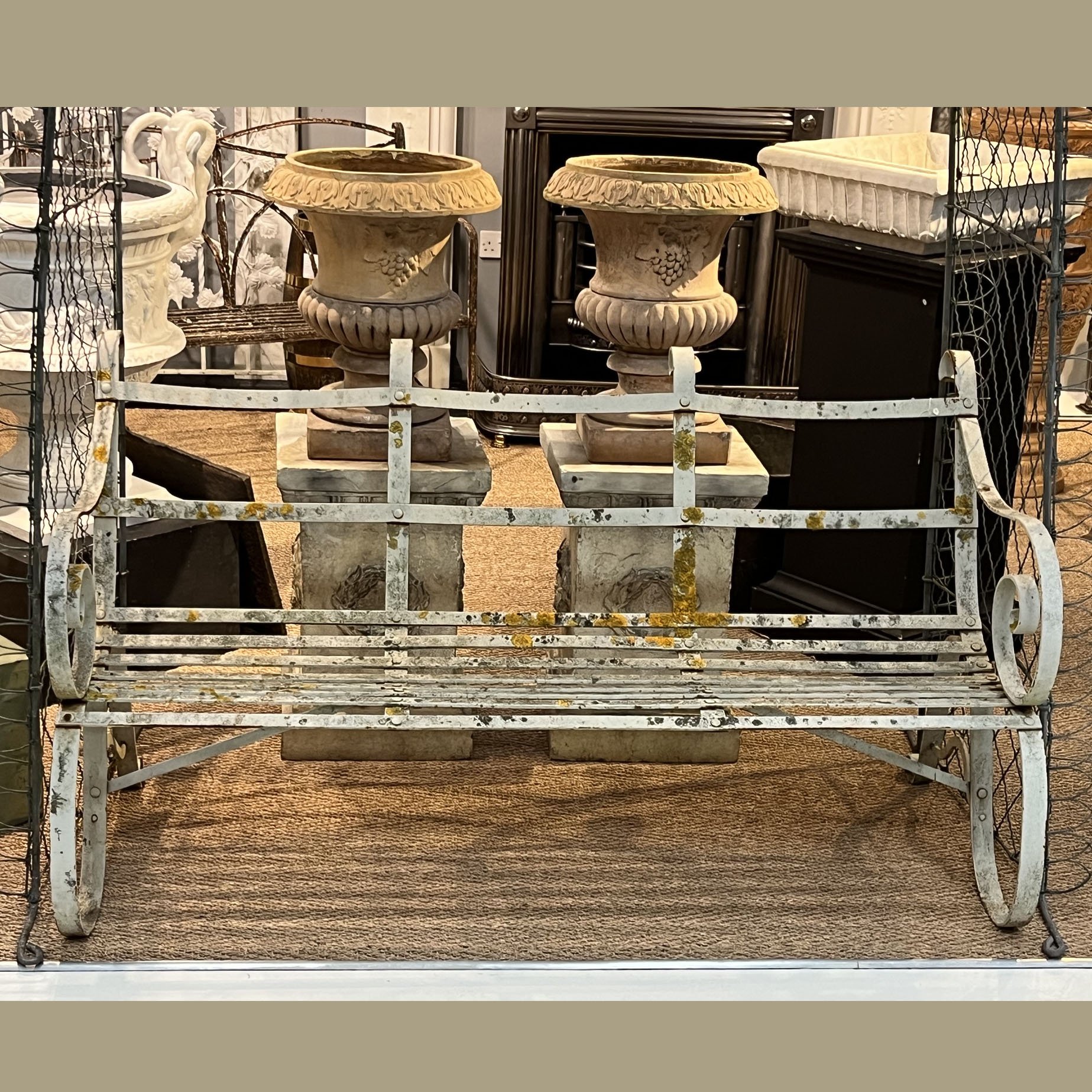 4596 Strapwork wrought iron garden seat CWeb.jpg