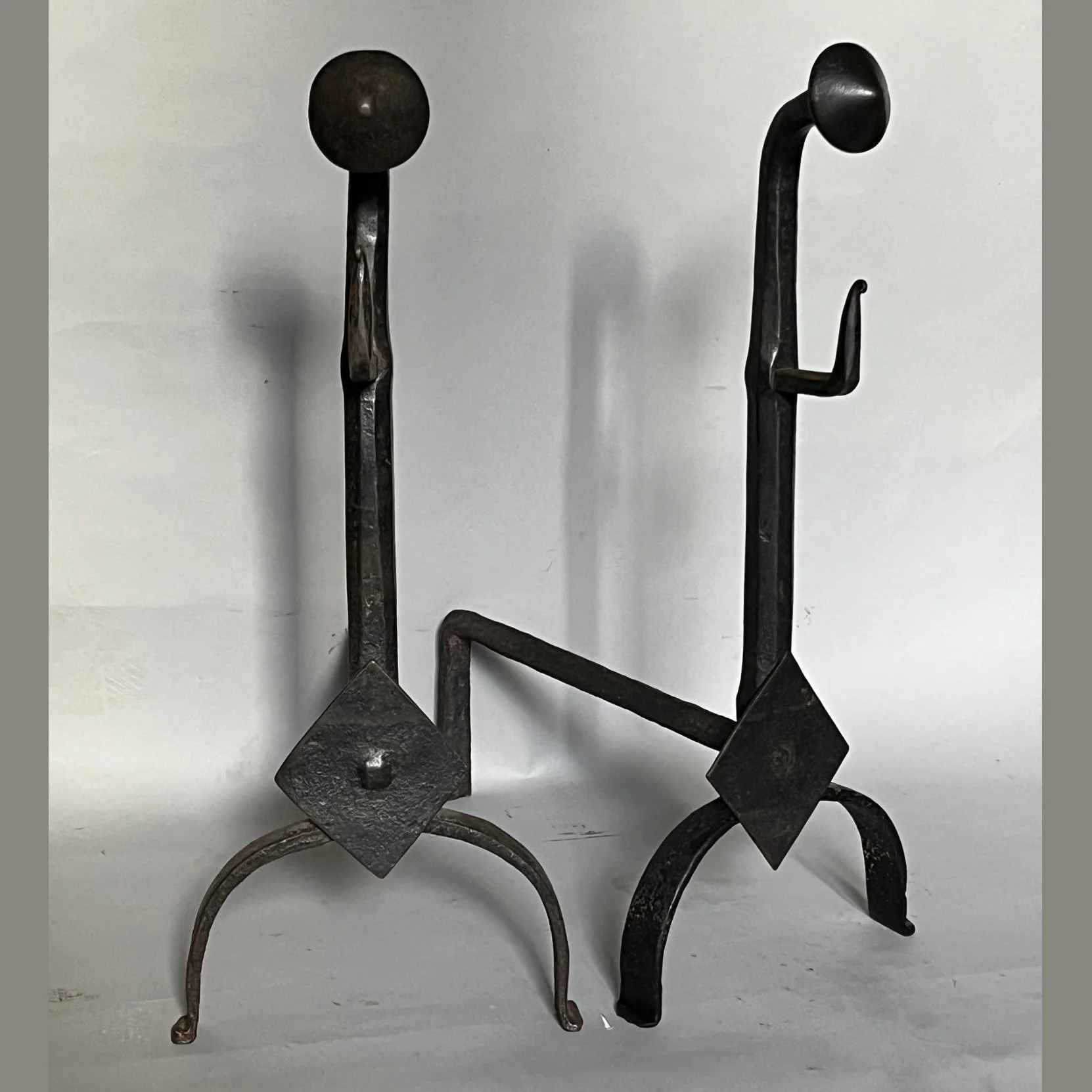 4579 Pair of 19thc wrought iron andironsWeb.jpg