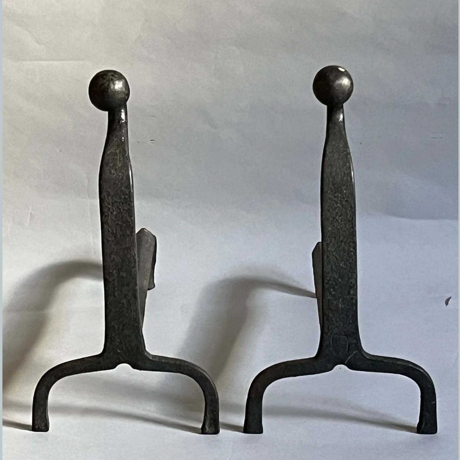 4578 Pair of late 19thc Andirons CWeb.jpg