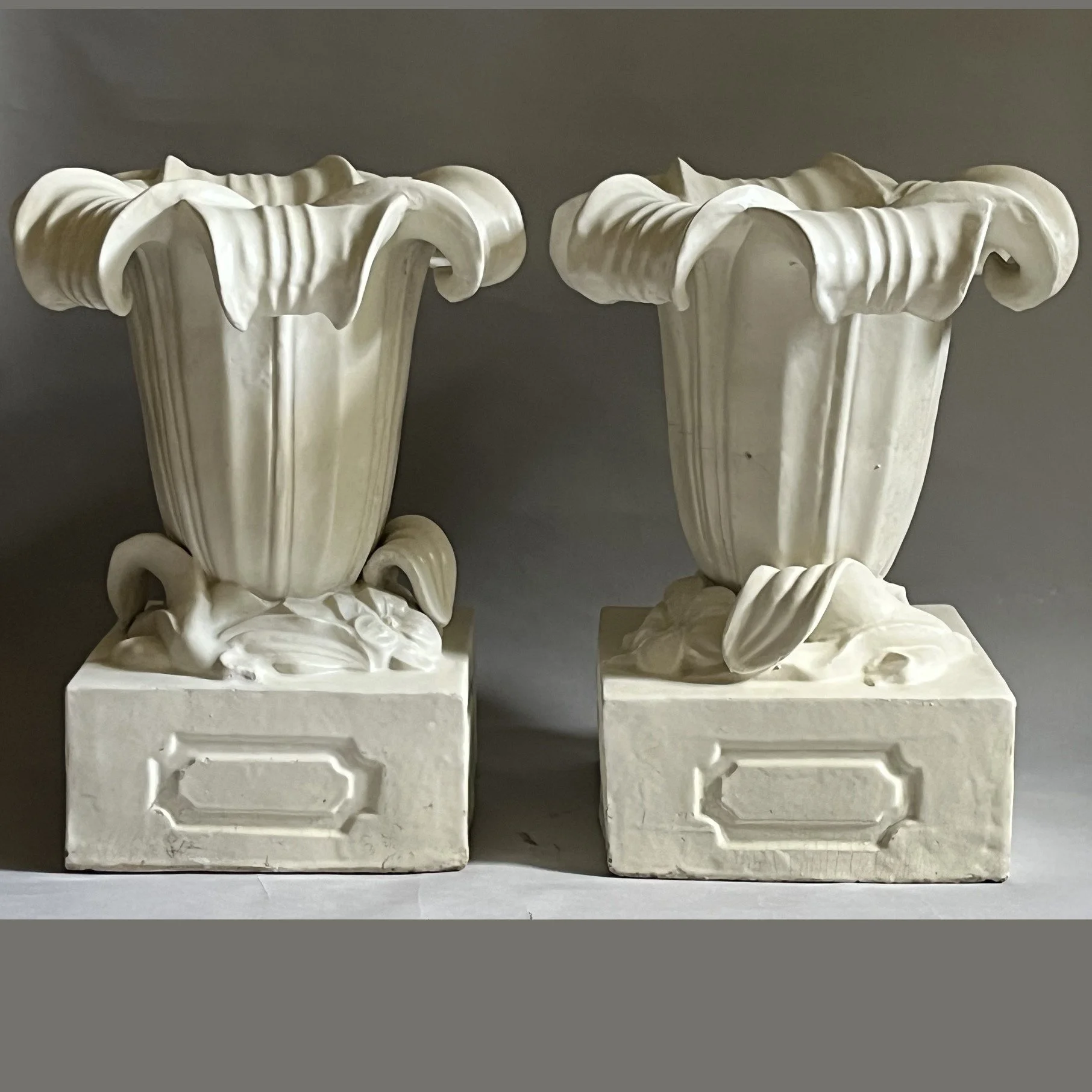 Piar of 19thc white glazed garden pots A.jpg