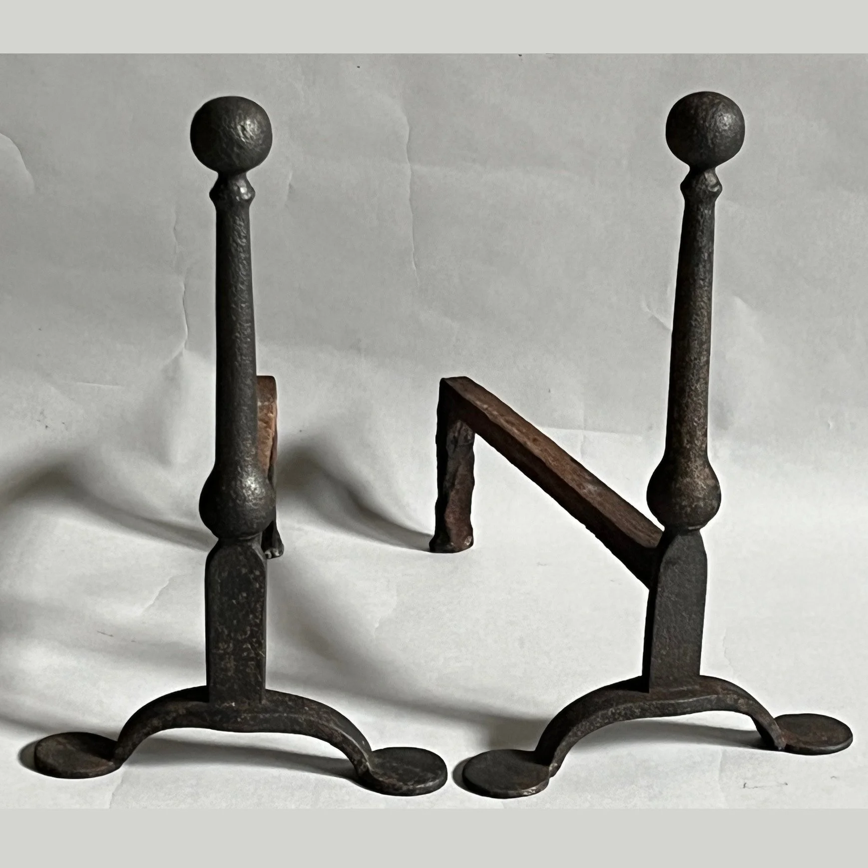 4585 A pair of 18thc wrought iron andirons Web.jpg