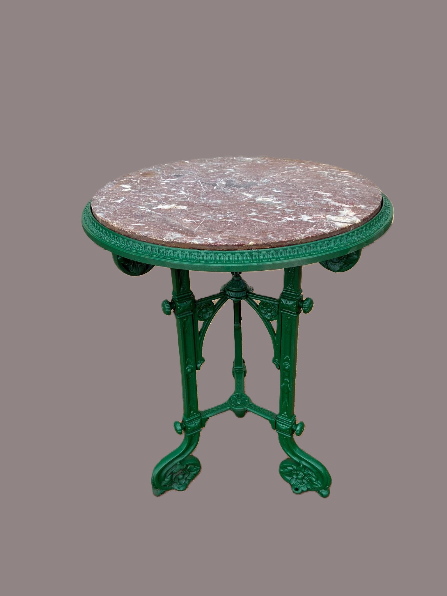 4707 One of a set of three 19thc cast iron pub tables.JPG