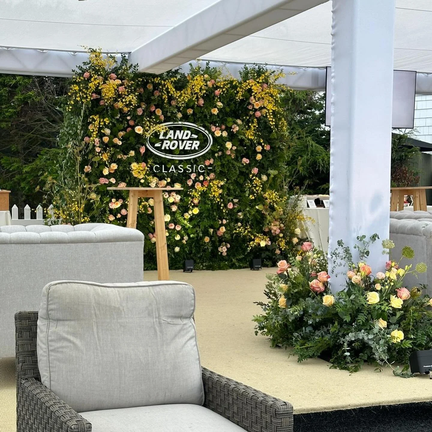 Lounging @pebblebeachconcours with Land Rover Classic, celebrating the Queen&rsquo;s Collection. ☀️👑🚙🌸