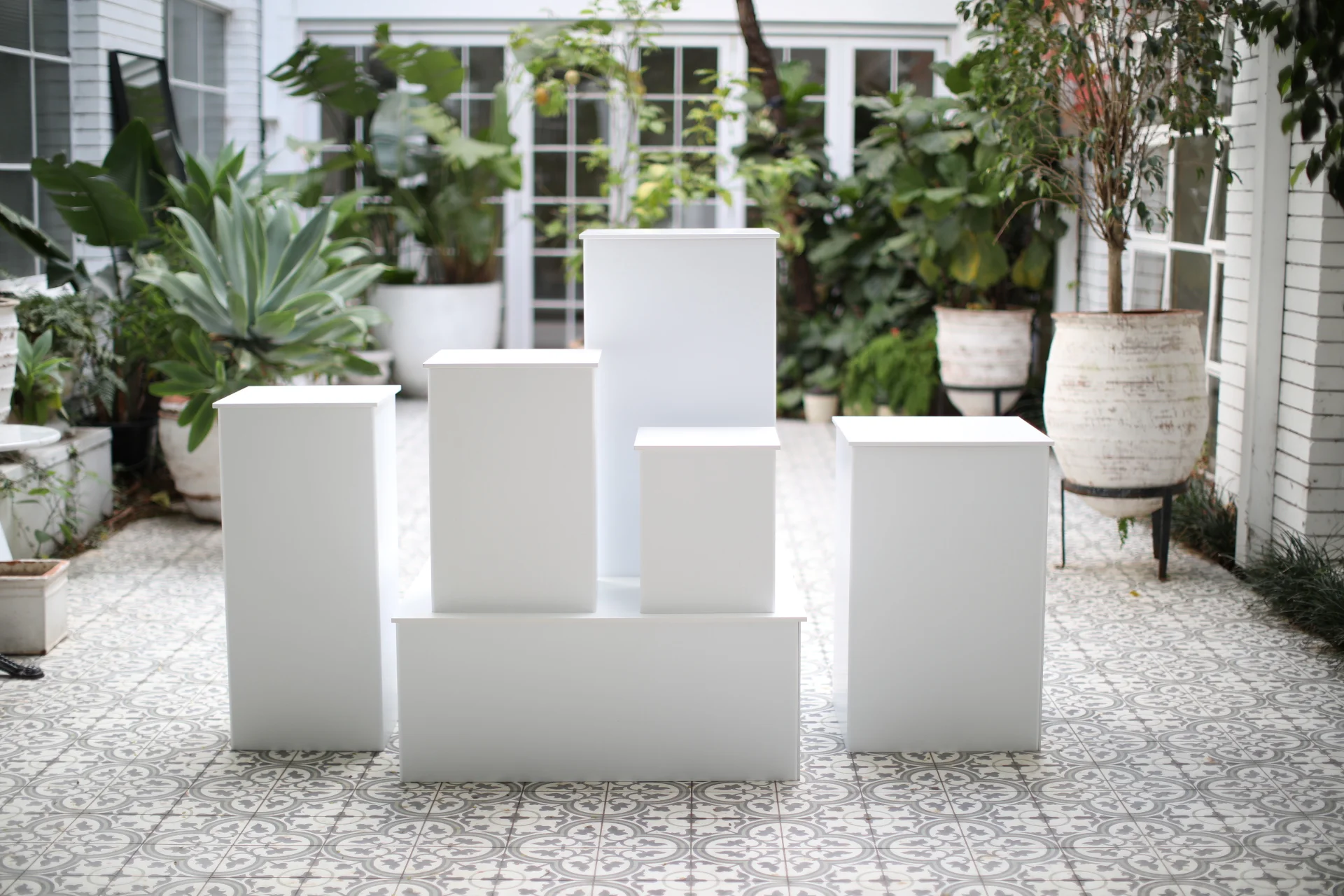 White Plinths