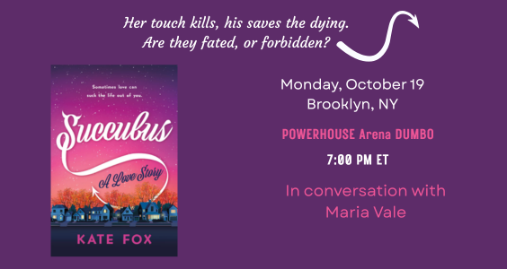 Join me in conversation with Kat Fox for the launch of Succubus