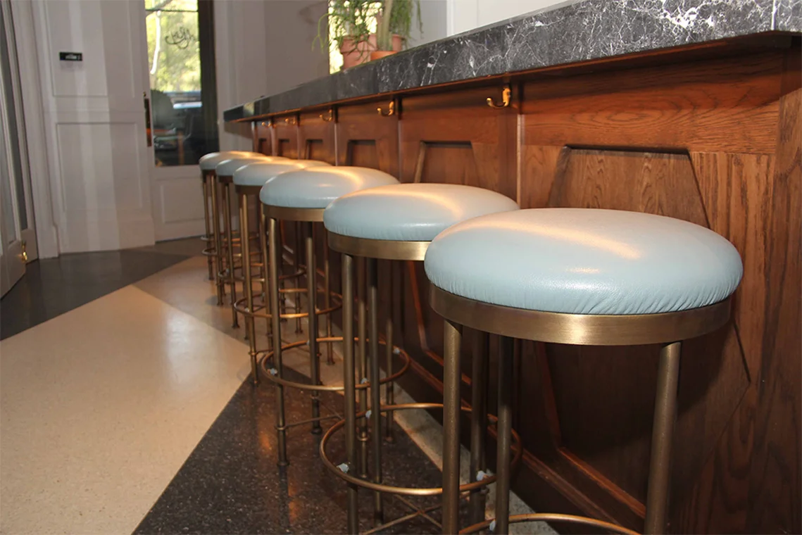 Upholstered Stools for Todd Snyder