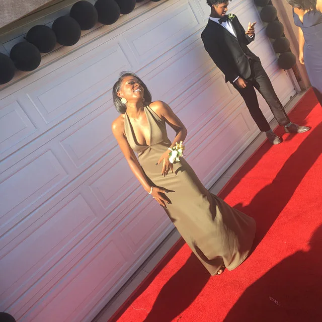 Red Carpet Dress made with Circle's Scuba Fabric