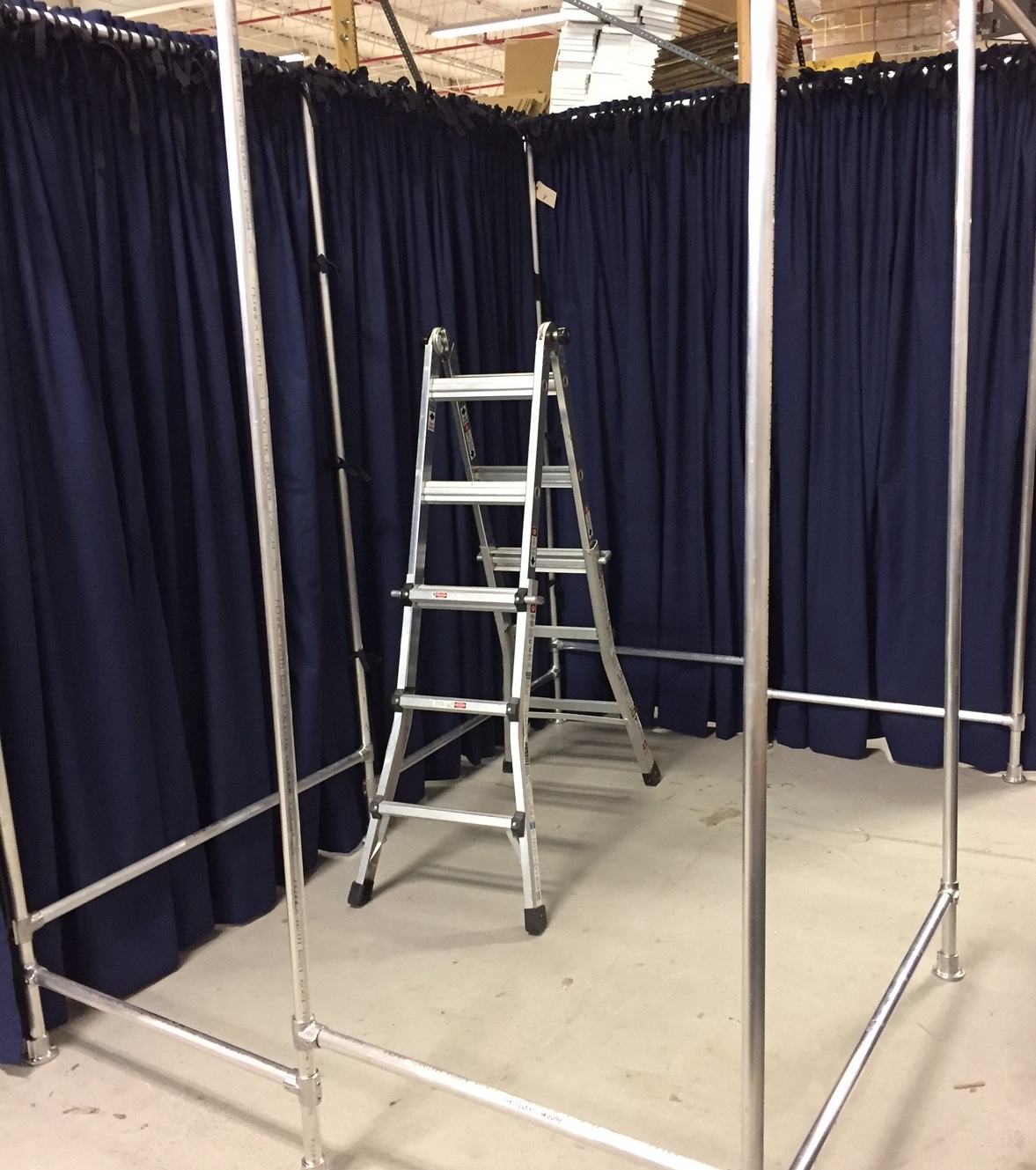 Pop Up Fitting Room Curtains