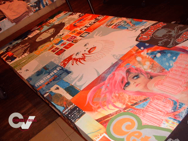 Printed Stretch Fitted Table Cover With Elastic 