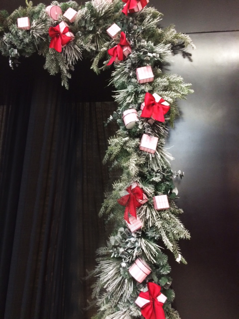 Garland with Silk Bows and Small Gifts