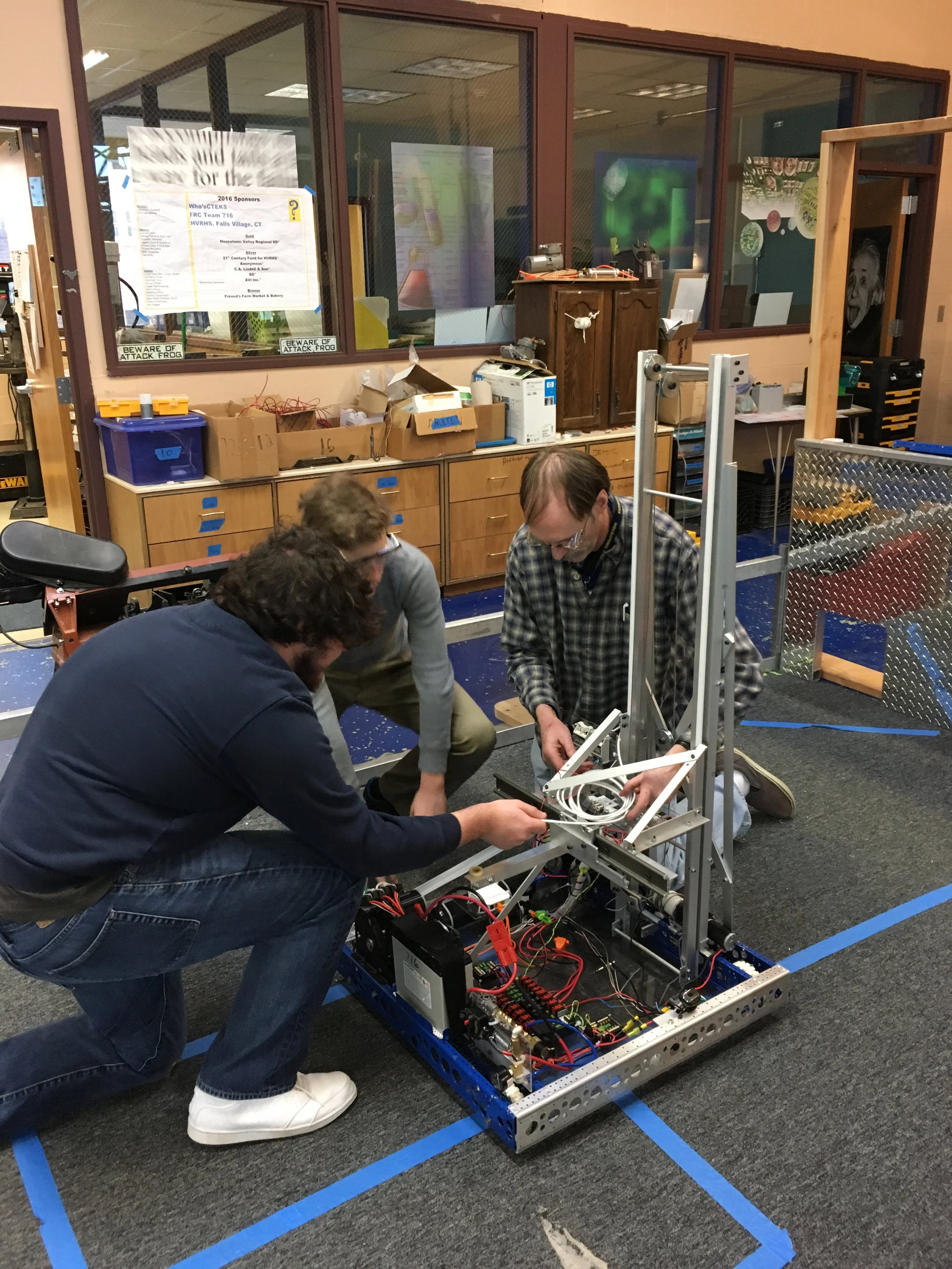 Getting ready for the first test flight.