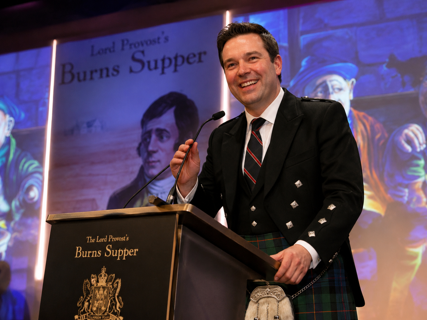 Graham Hill after dinner speaker at Burns supper