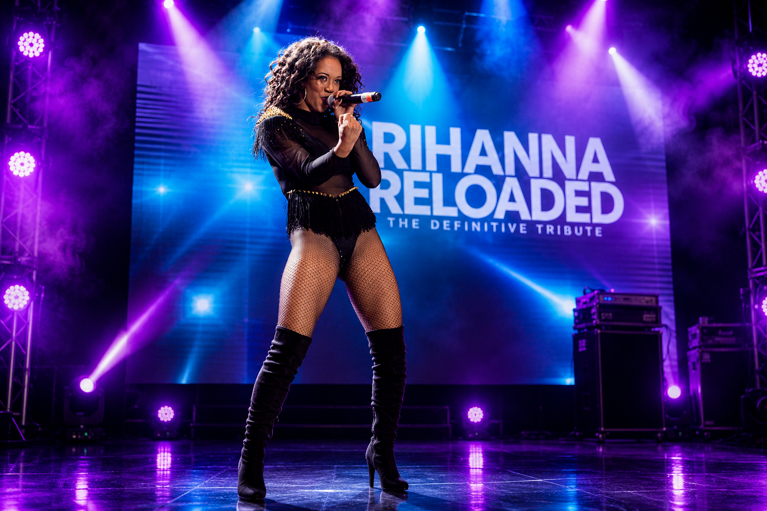 Rihanna Reloaded Tribute Show Scotland on stage solo