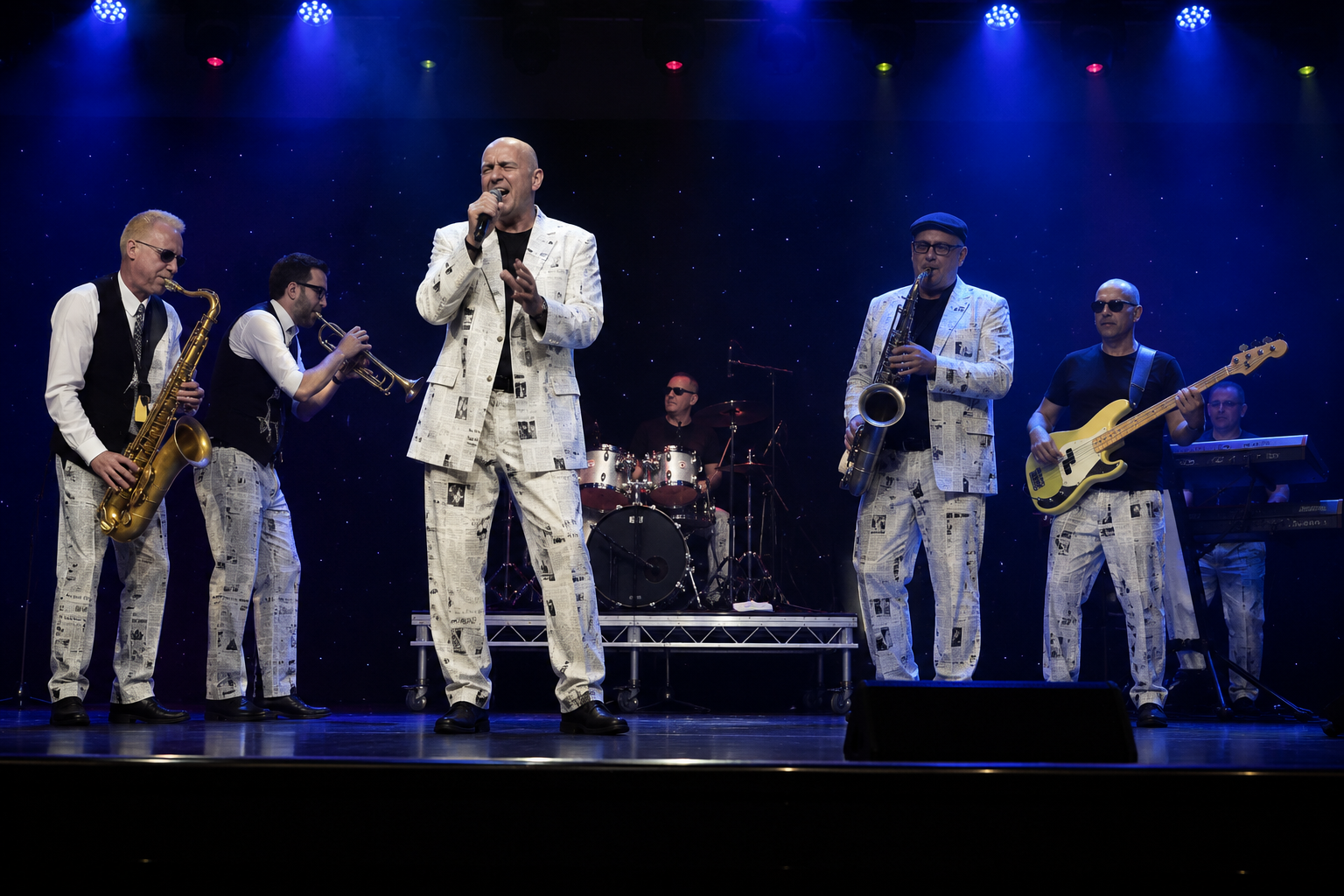 Badness top Madness Tribute Band UK on stage