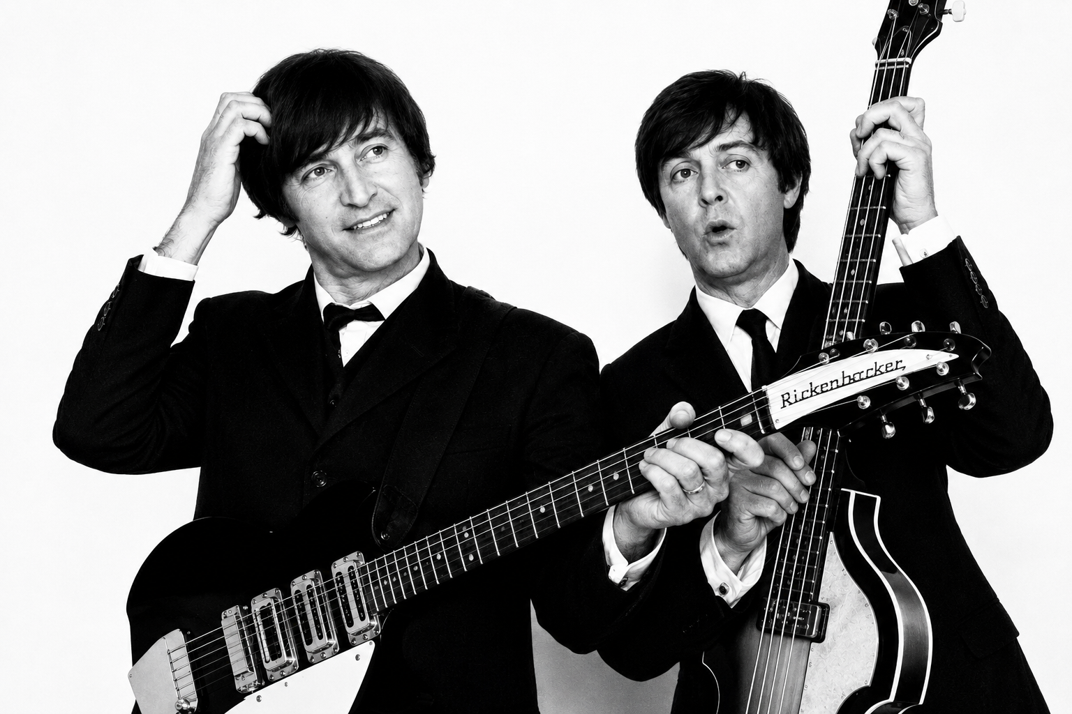 Just John & Paul Beatles tribute early mop top look