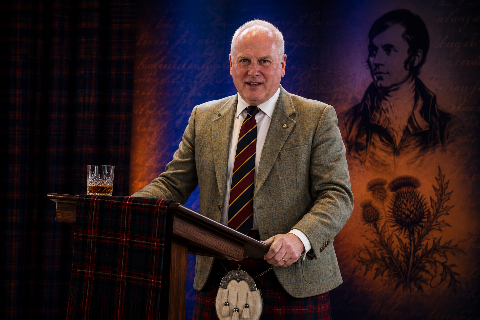 Niven Rennie ex-Superintendant Police Officer after dinner speaker Burns night