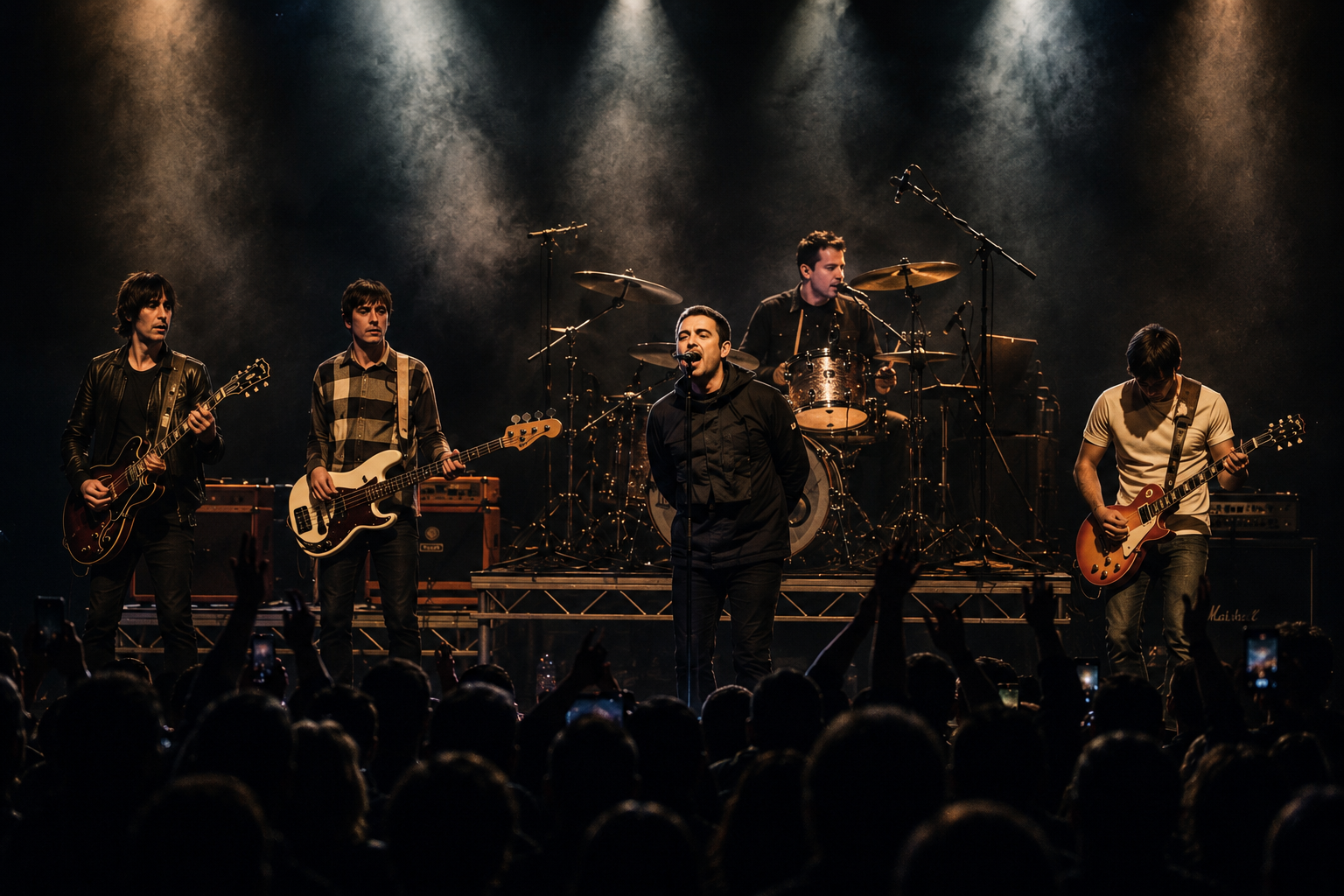 Definitely Oasis tribute band on stage