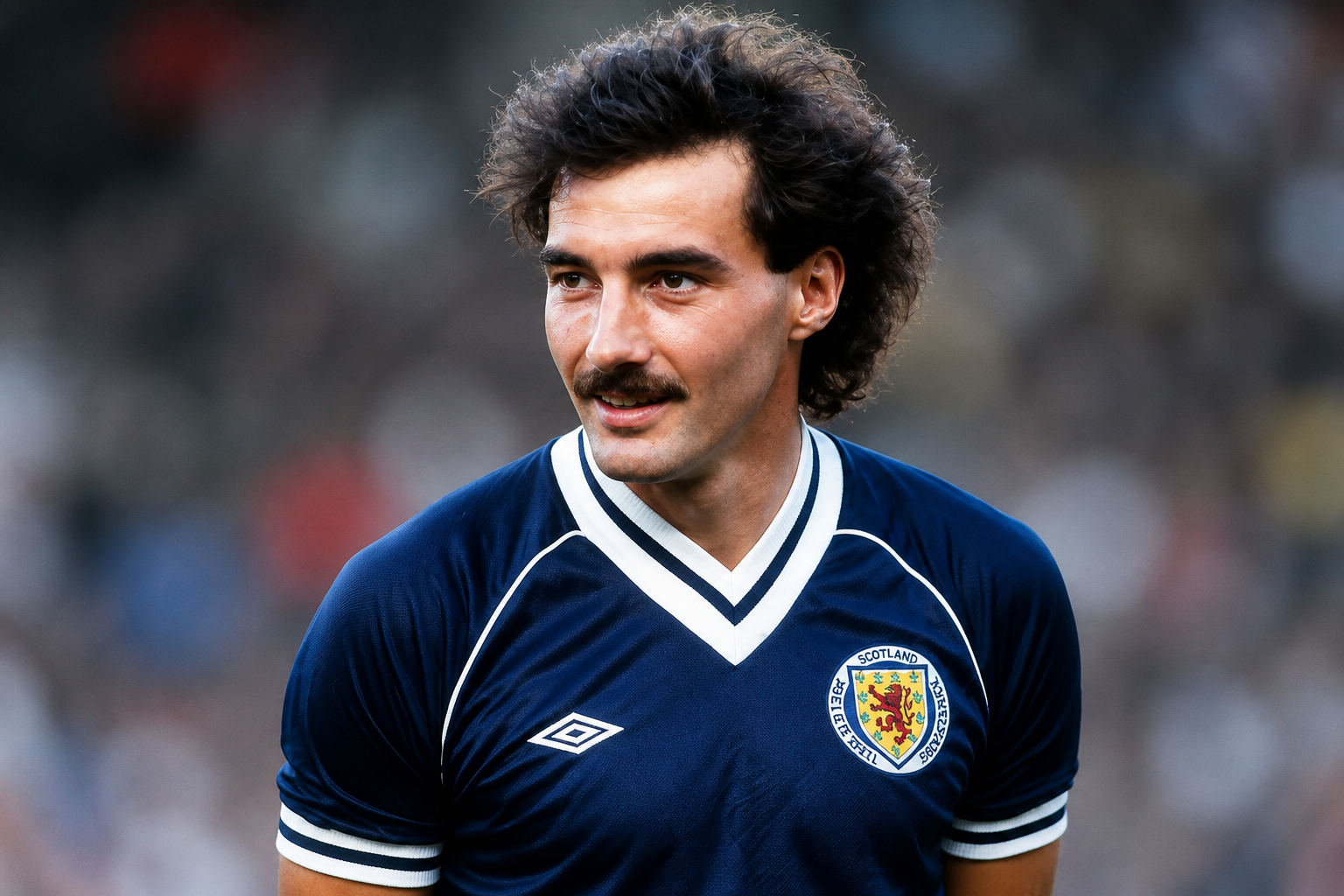 Willie Miller Scotland International on the pitch