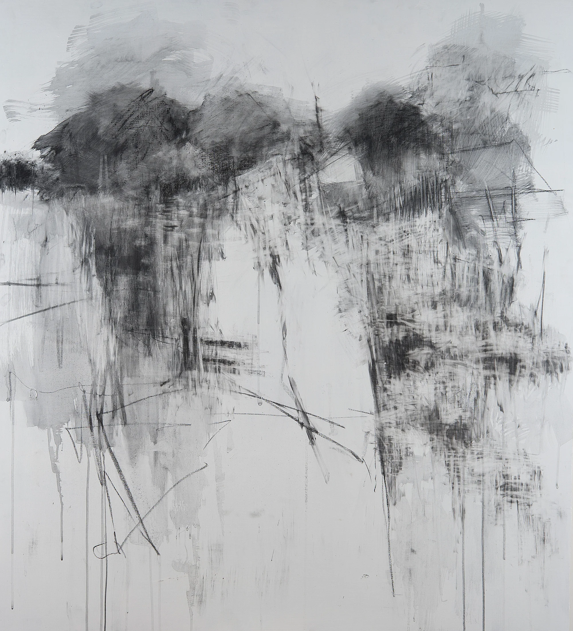 Kestle Gardens, Merging II. Graphite and gesso on board. 122 x 110cm NFS