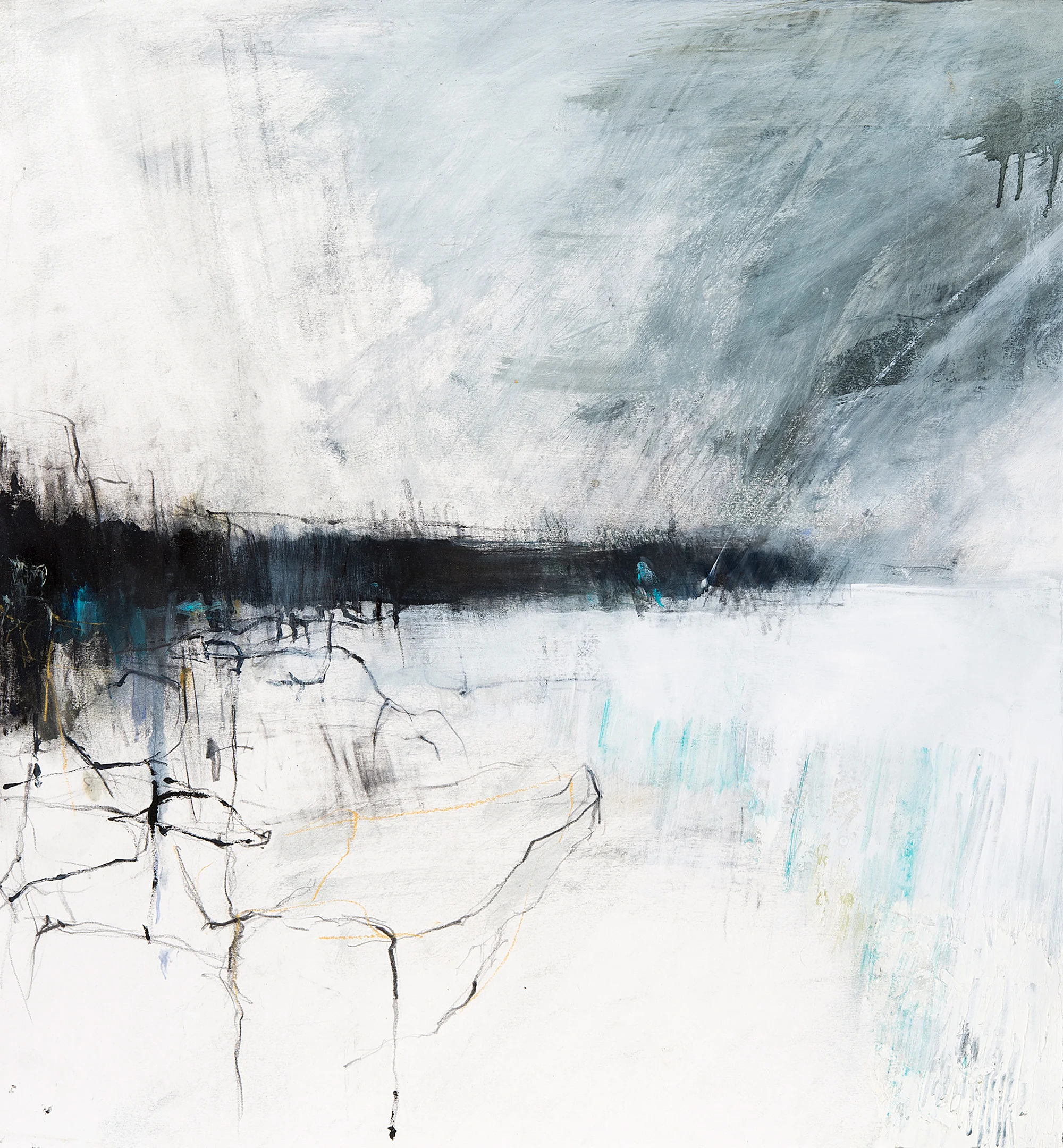 Shoreline I. Oil, pencil and gesso on paper. 61 x 56cm Sold
