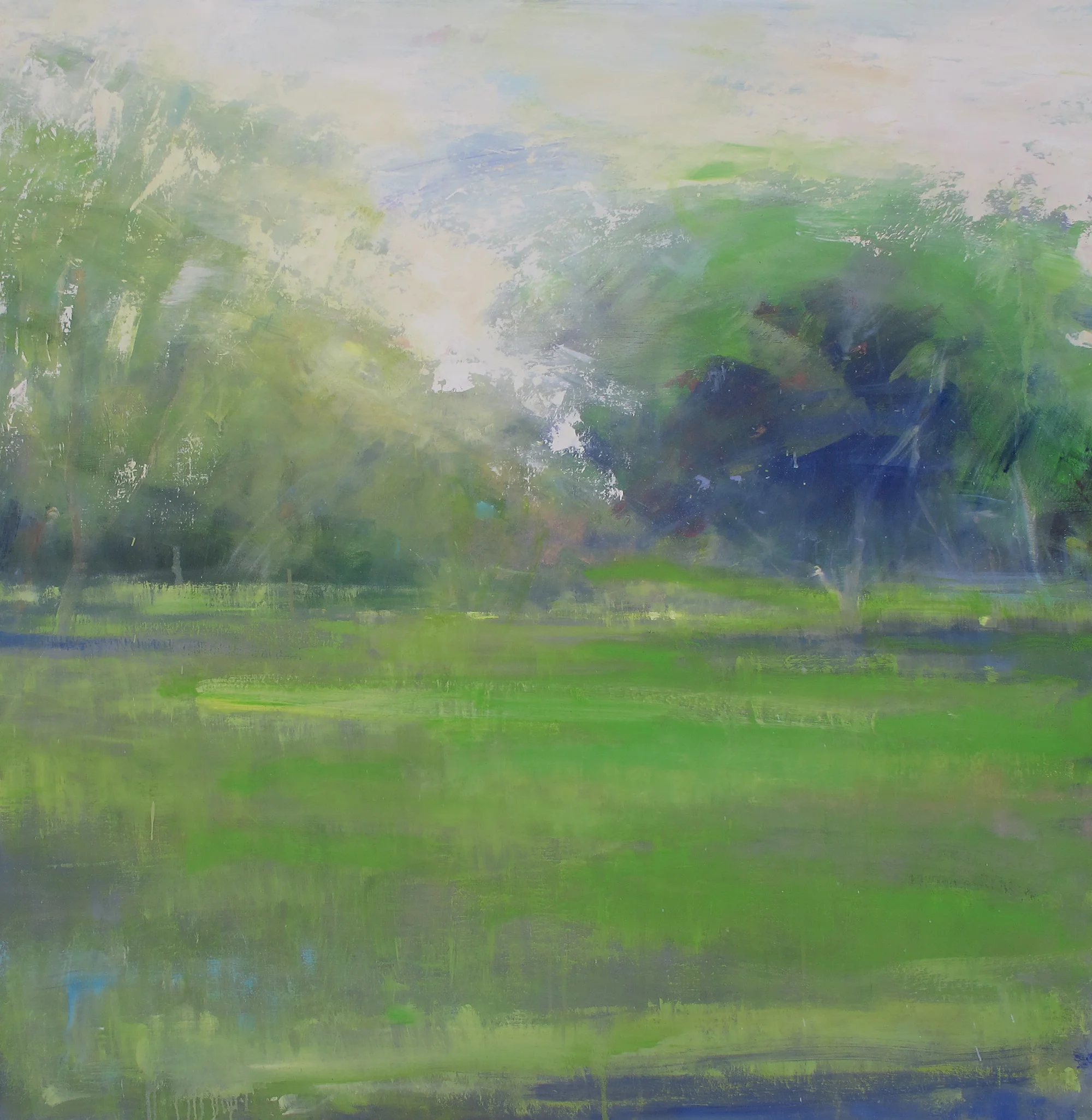 Trelissick Trees. Oil on board Sold