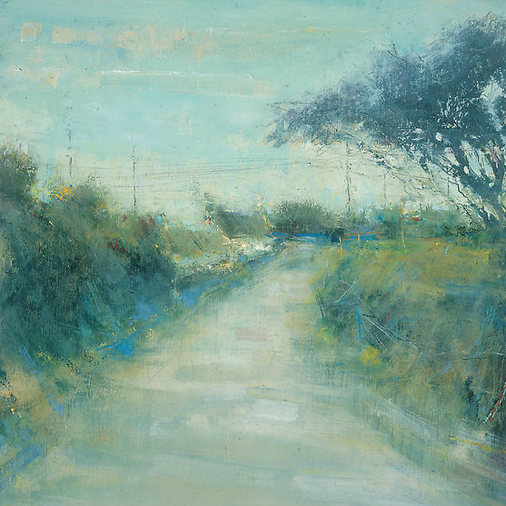 Quiet Village Lane, West Penwith. Oil on board. 40 x 40cm Sold