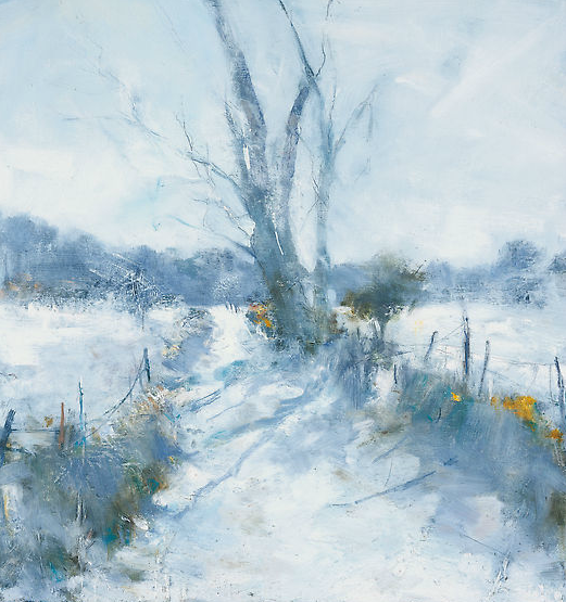 Dartmoor Lane, Winter Sun. Oil on board. 55 x 52cm Sold