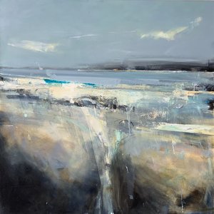 2019 paintings by contemporary British landscape painter Hannah Woodman ...